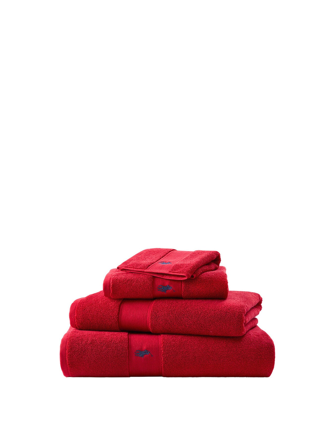 Polo Player Guest Towel Red