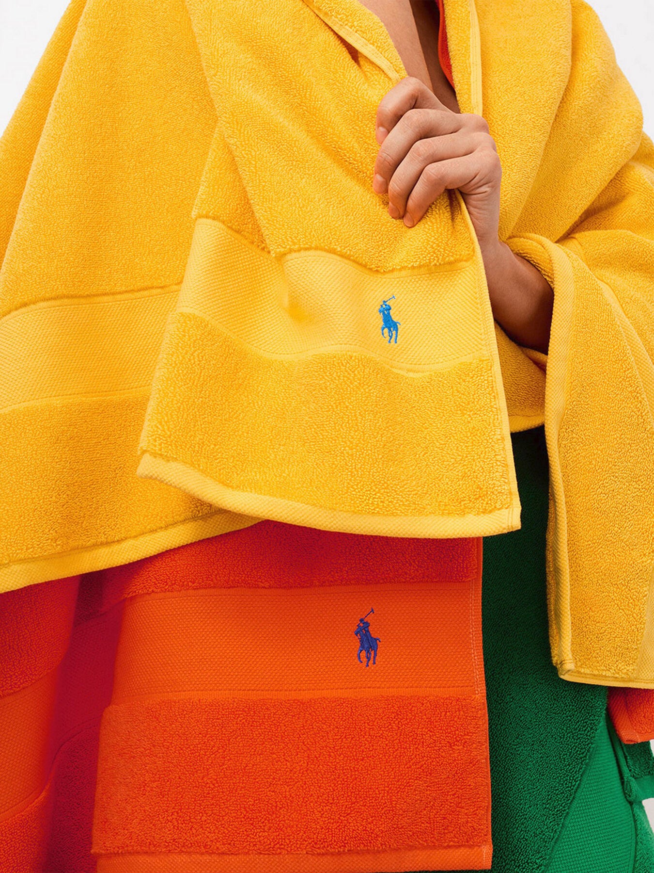 Polo Player Hand Towel Yellow
