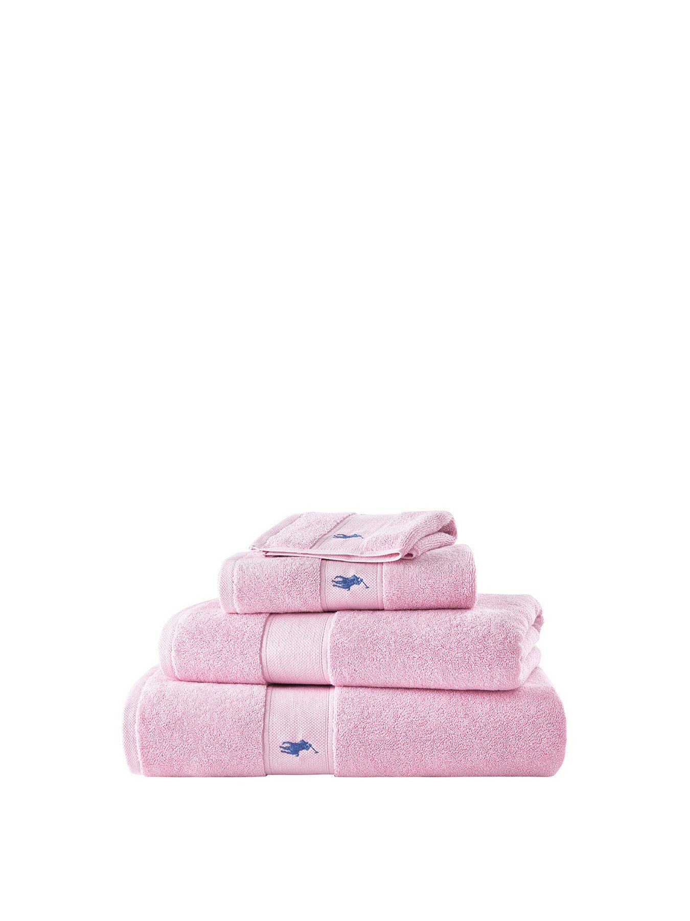 Polo Player Bath Towel Pink