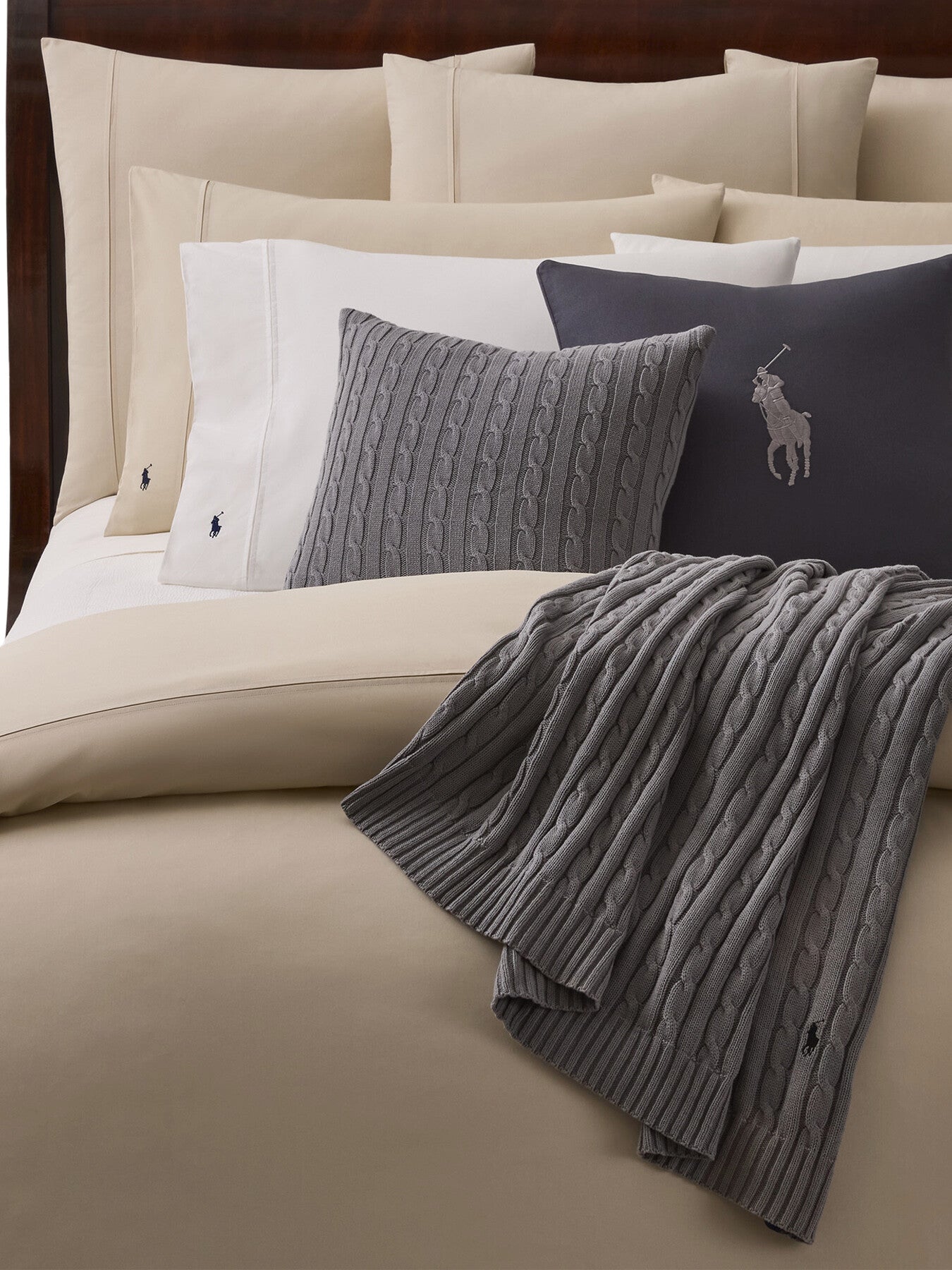 Player Pale Oak Duvet Cover Beige