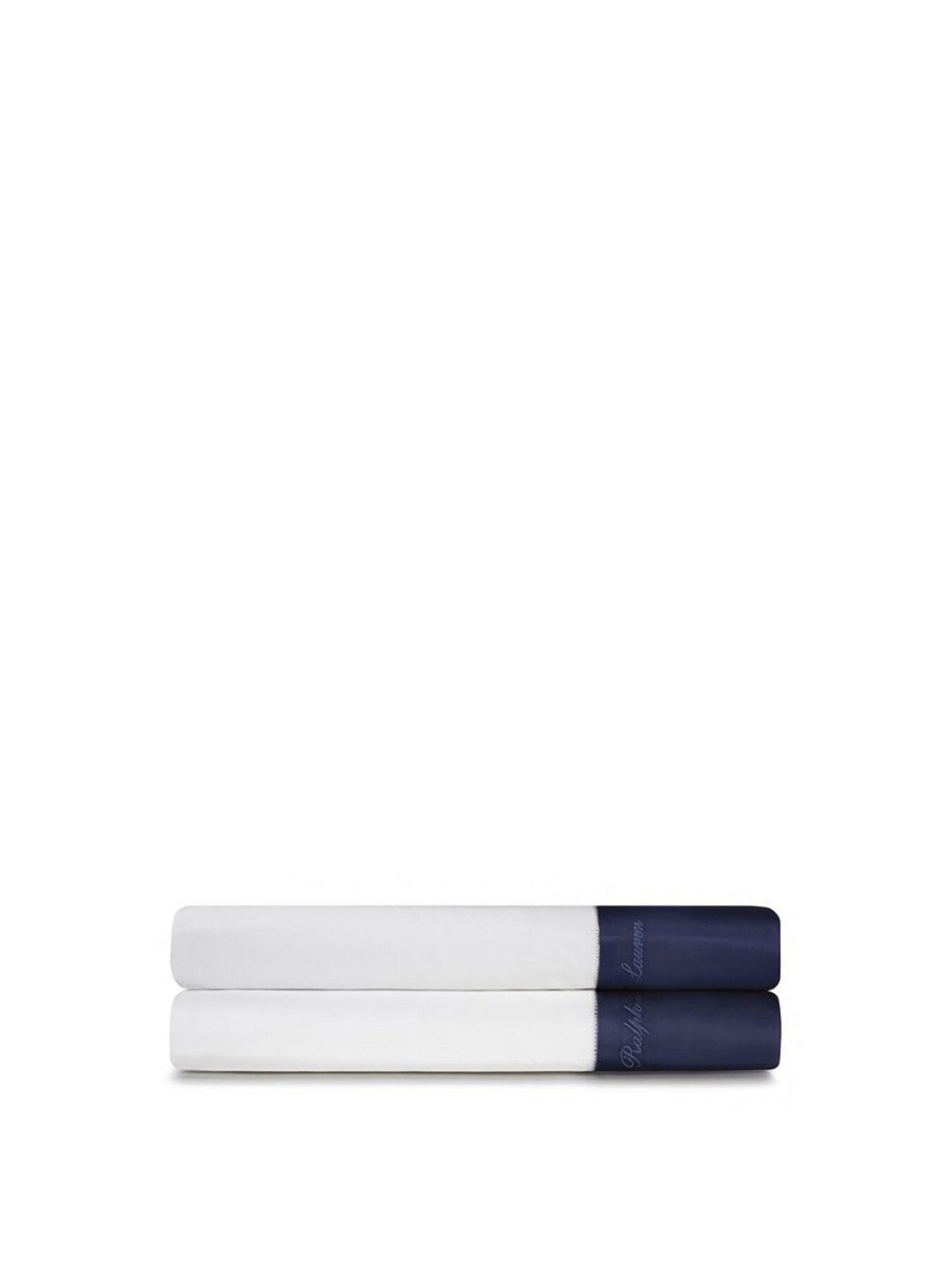Langdon Flat Sheet White/navy