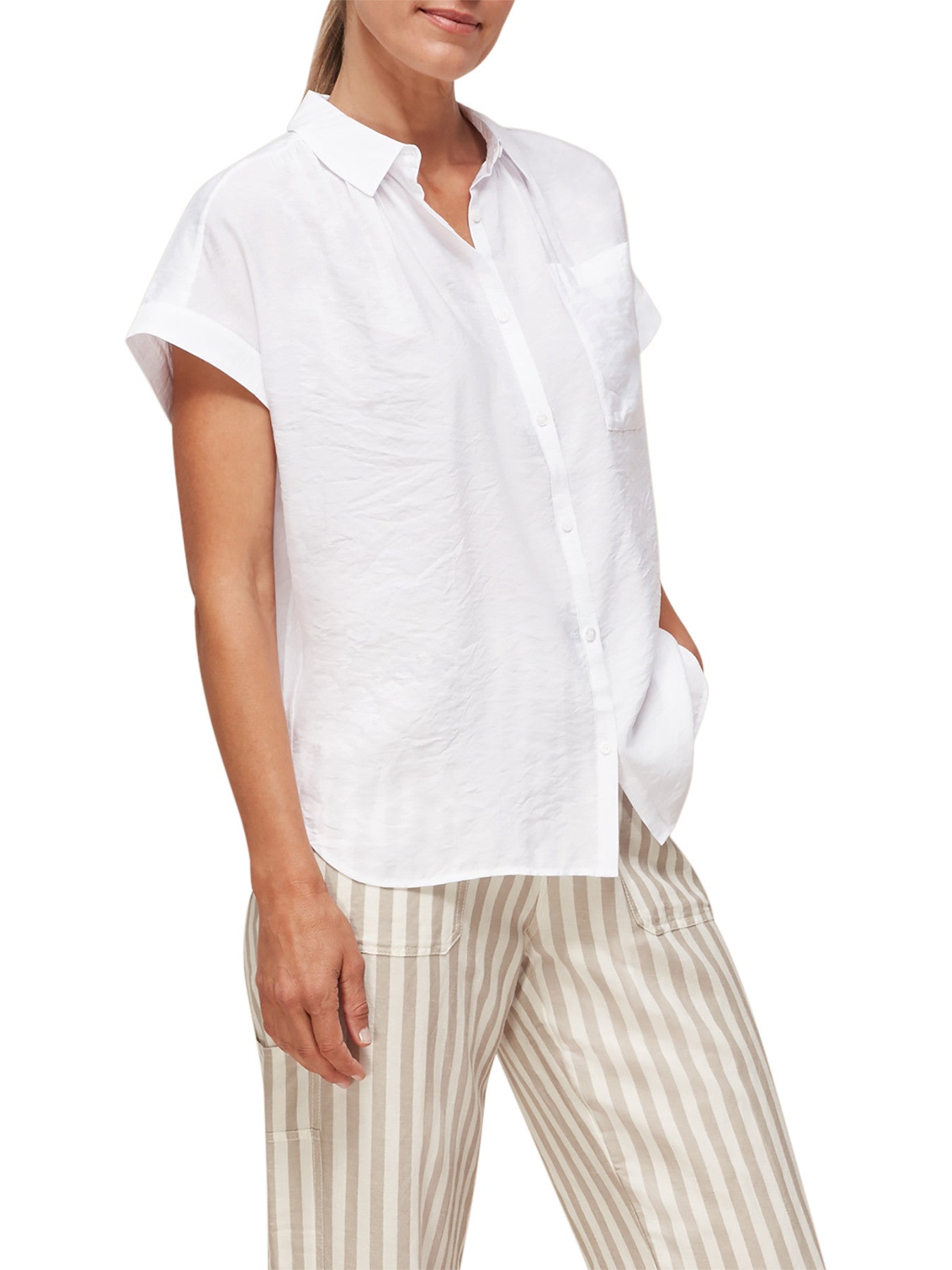 Nicola Button Through Shirt White