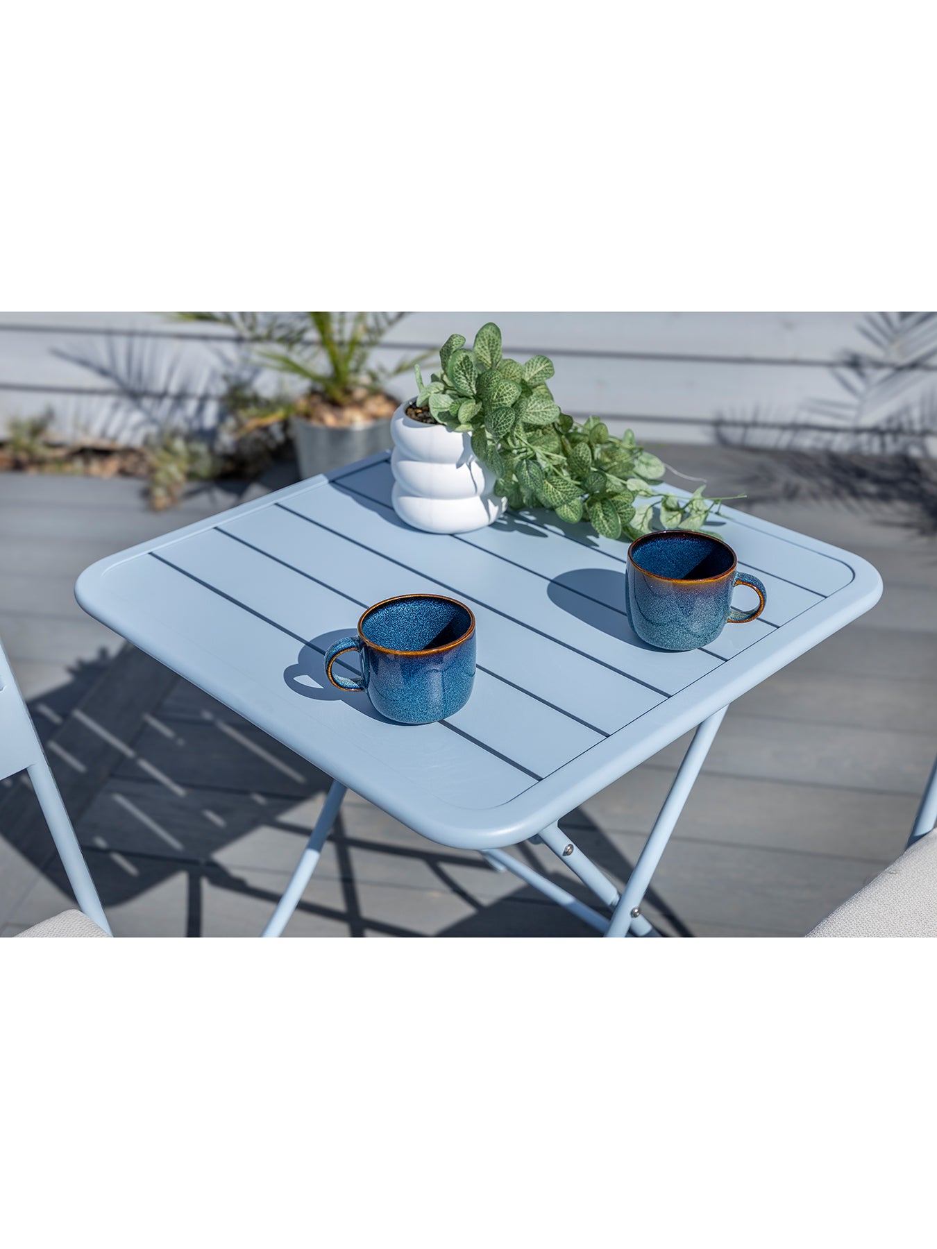 Urban Folding Bistro Set Dusty Blue