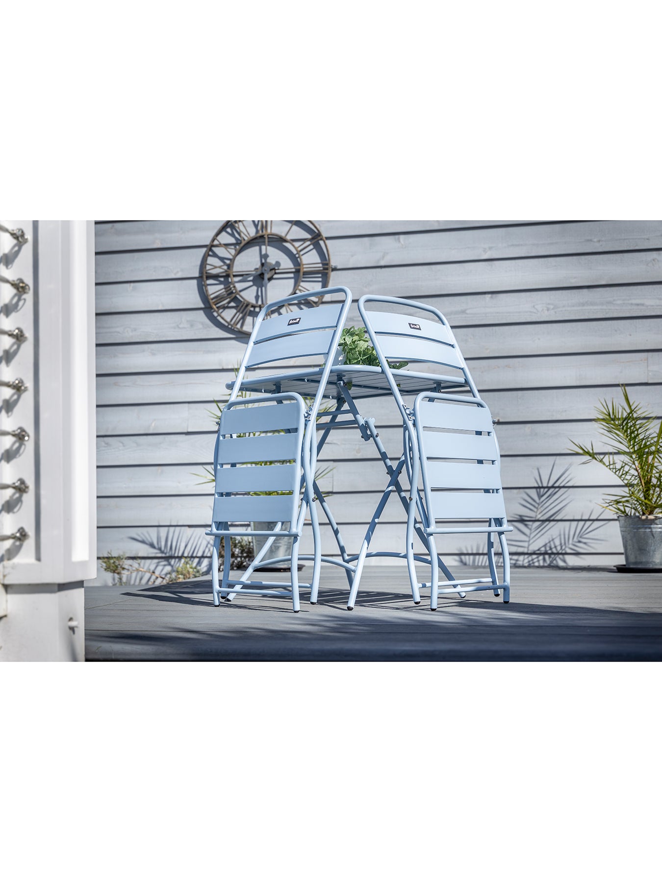 Urban Folding Bistro Set Dusty Blue