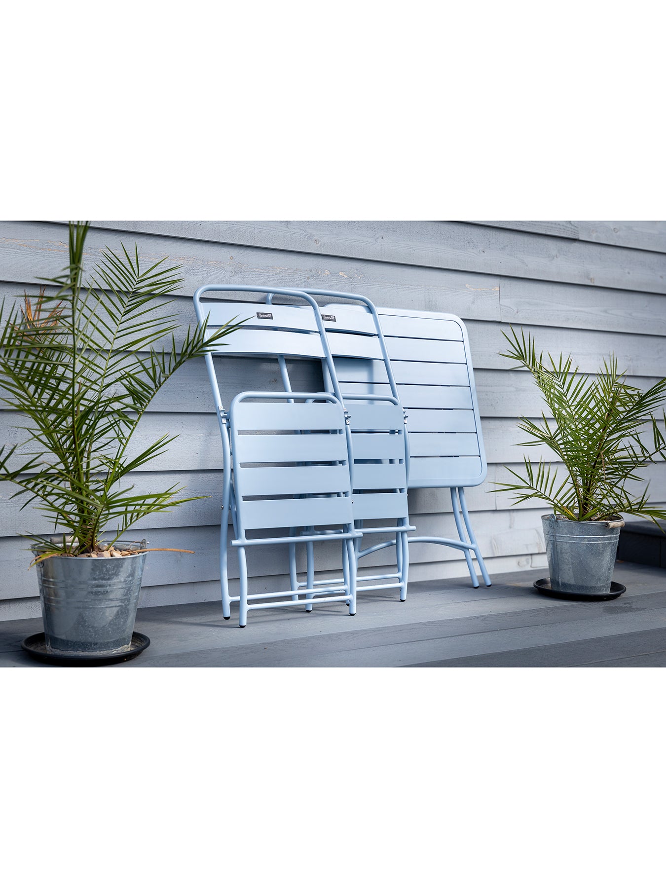 Urban Folding Bistro Set Dusty Blue