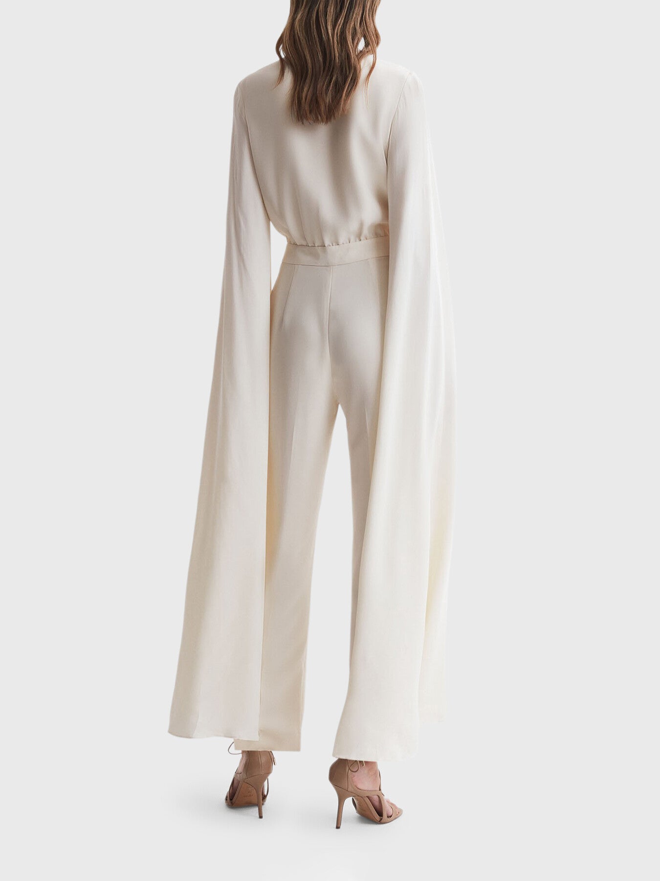 Olivia Cape Sleeve Plunge Neck Jumpsuit