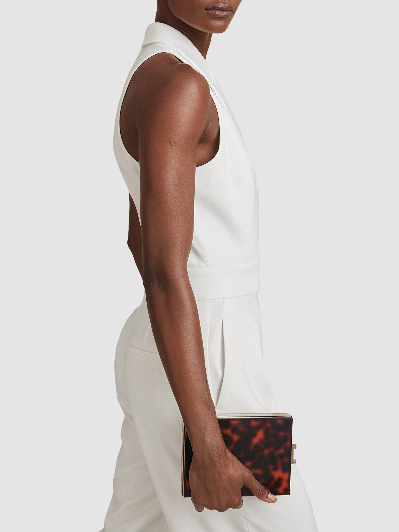 Lainey Double Breasted Satin Tux Jumpsuit