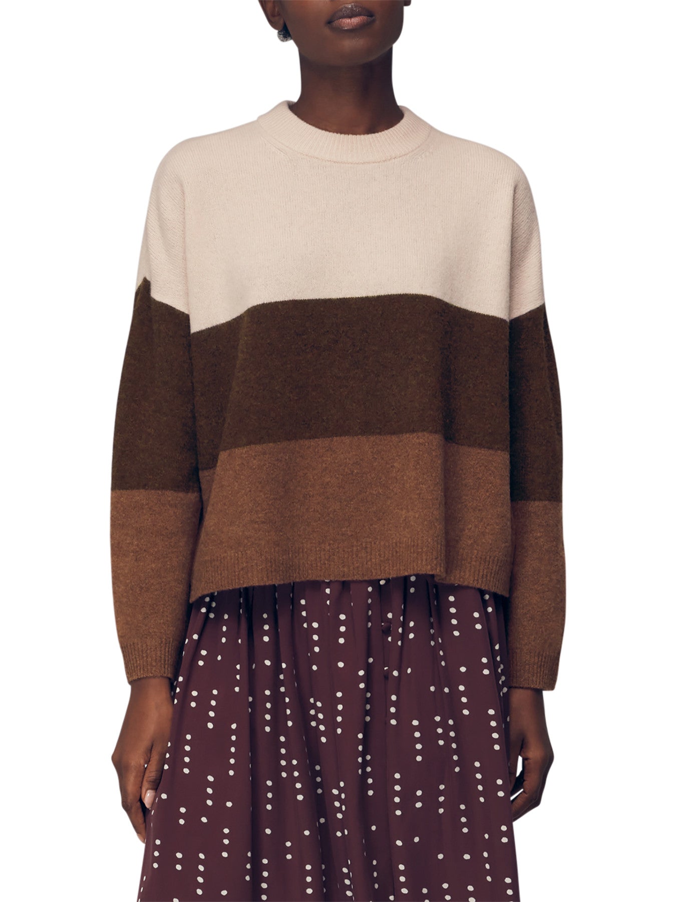 Stripe Knitted Wool Sweater