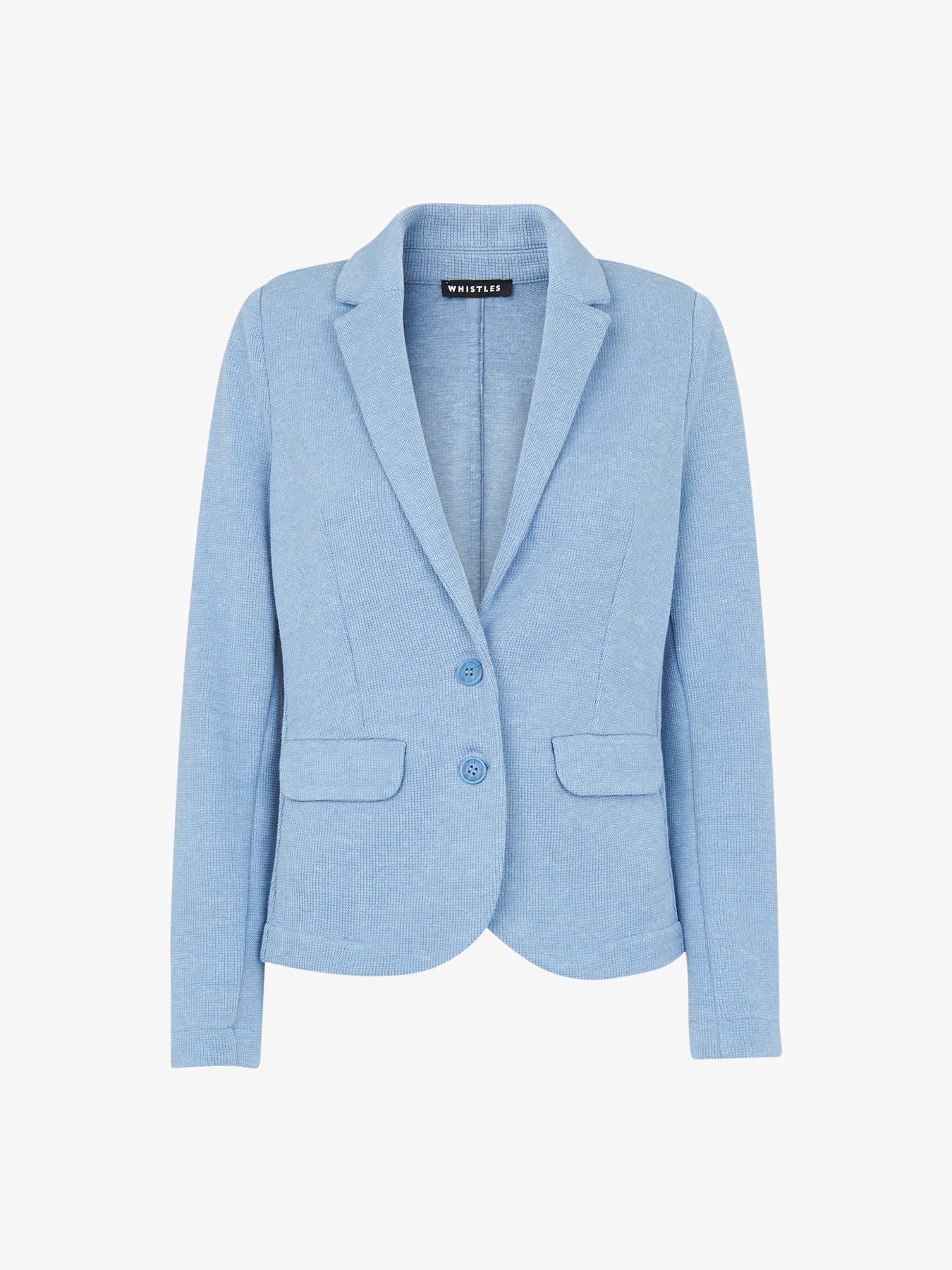Blue Slim Jersey Jacket
