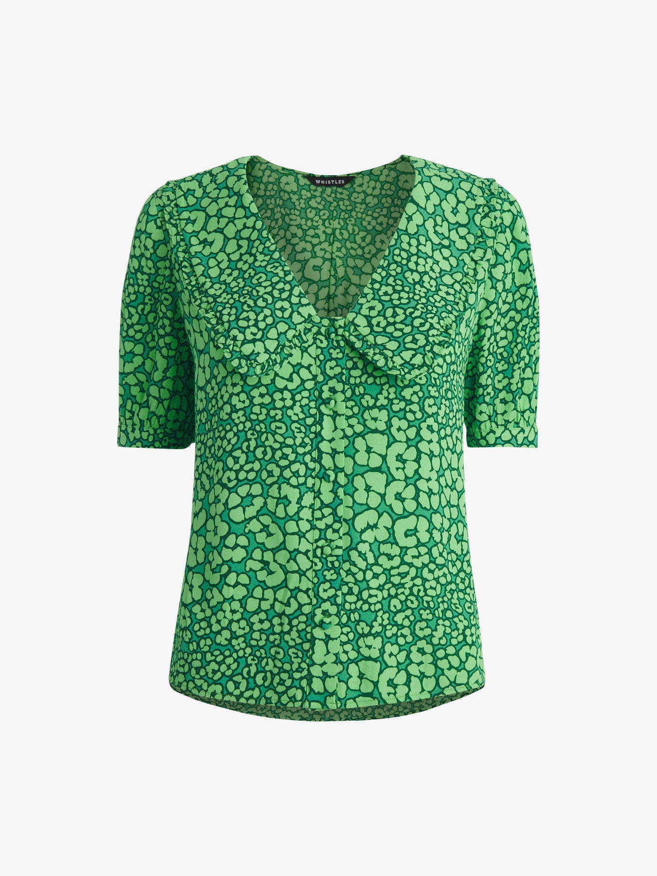 Leopard Petals Collar Top