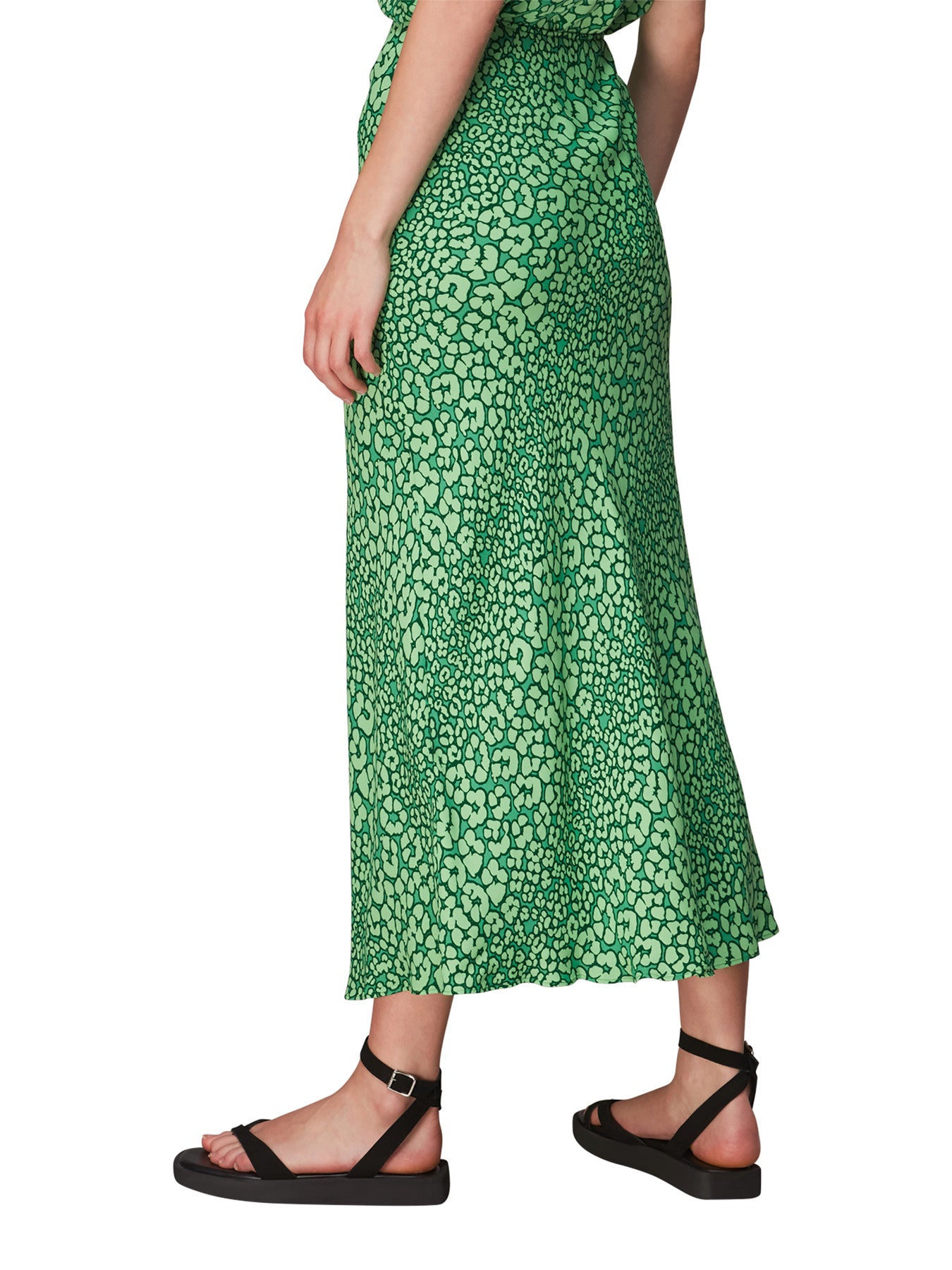 Leopard Petals Bias Cut Skirt