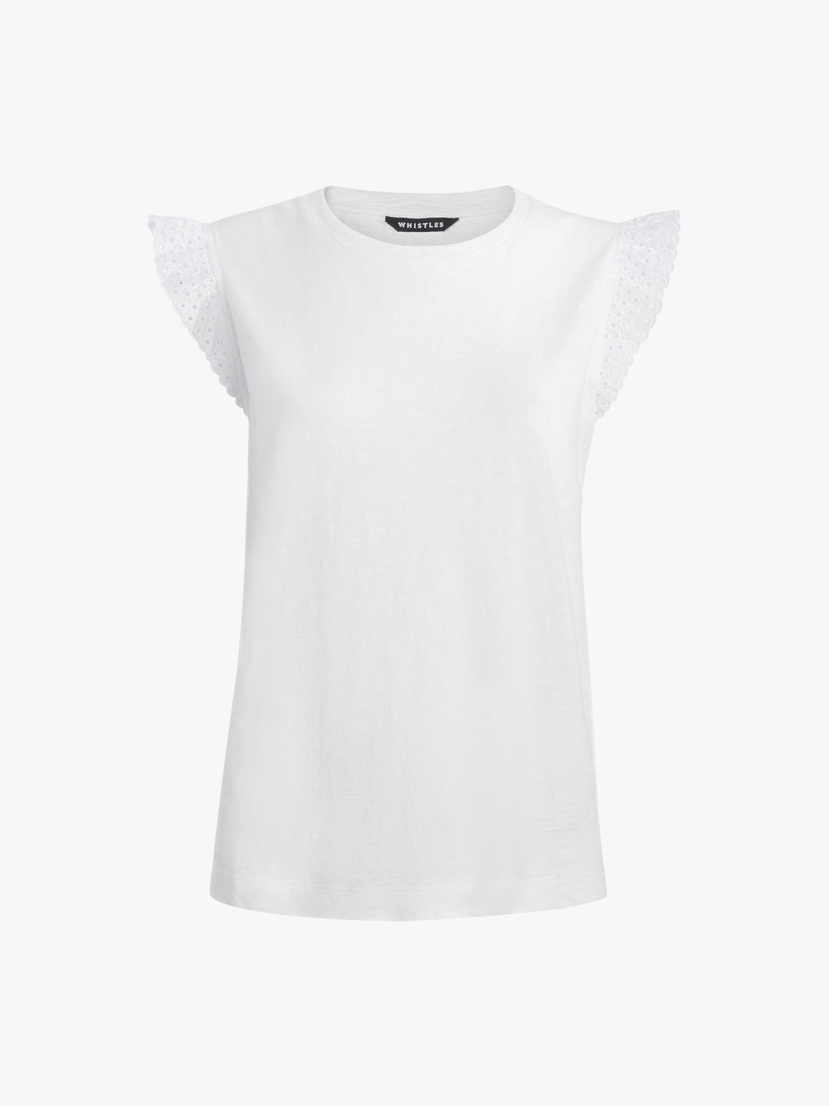 Broderie Frill Sleeve Tee