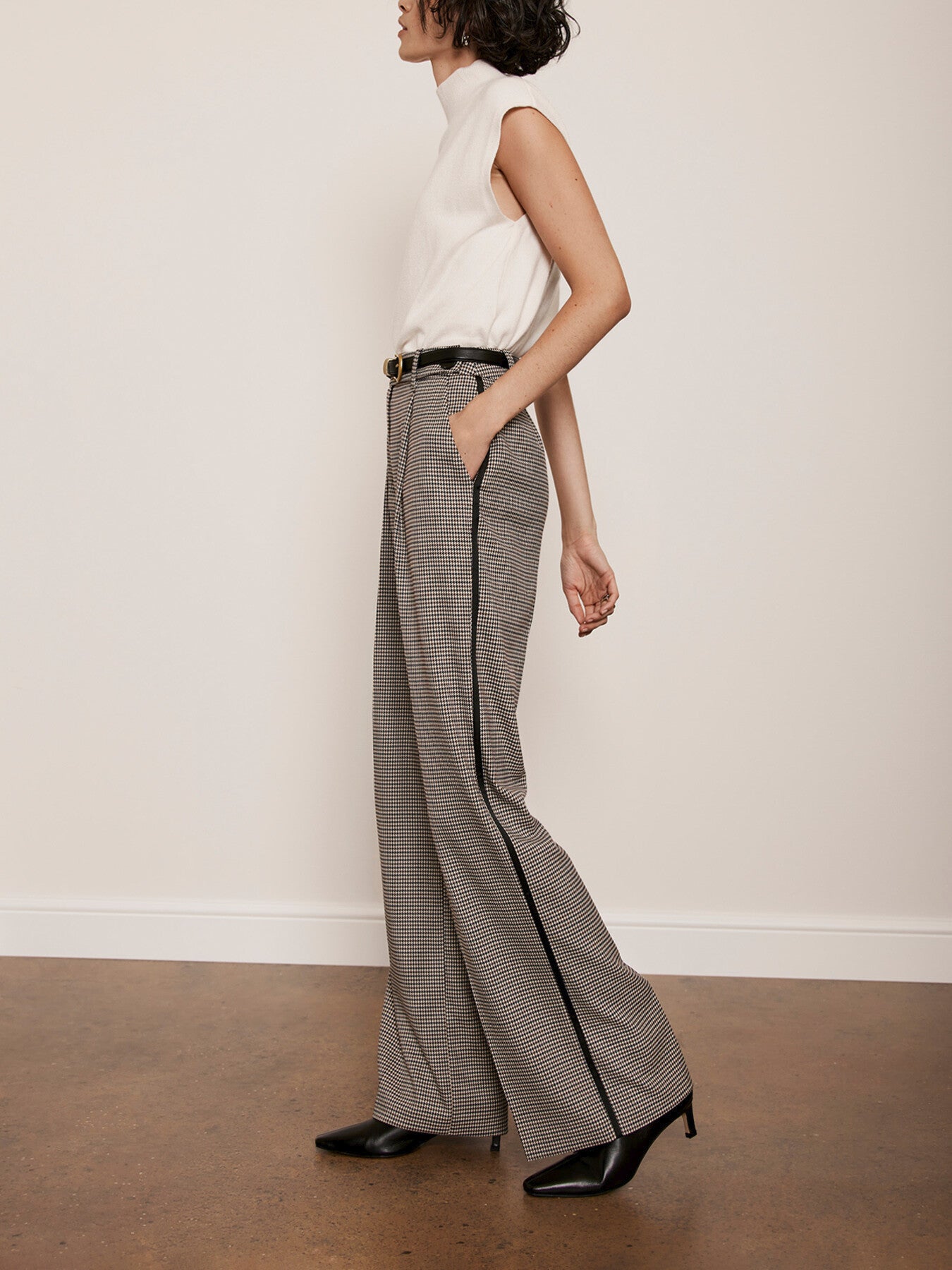 Check Side Stripe Trousers