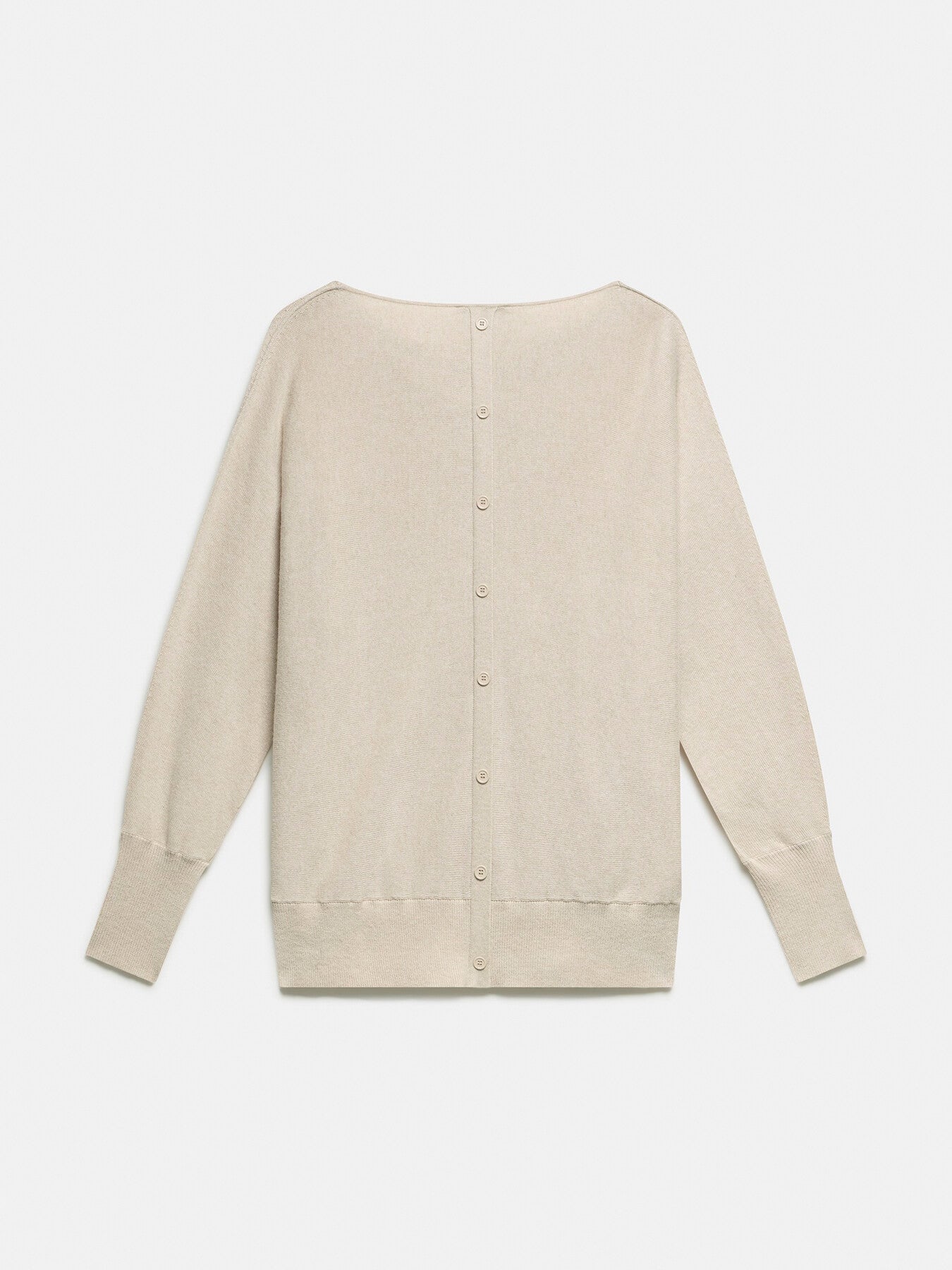 Cotton Blend Cowl Neck Jumper