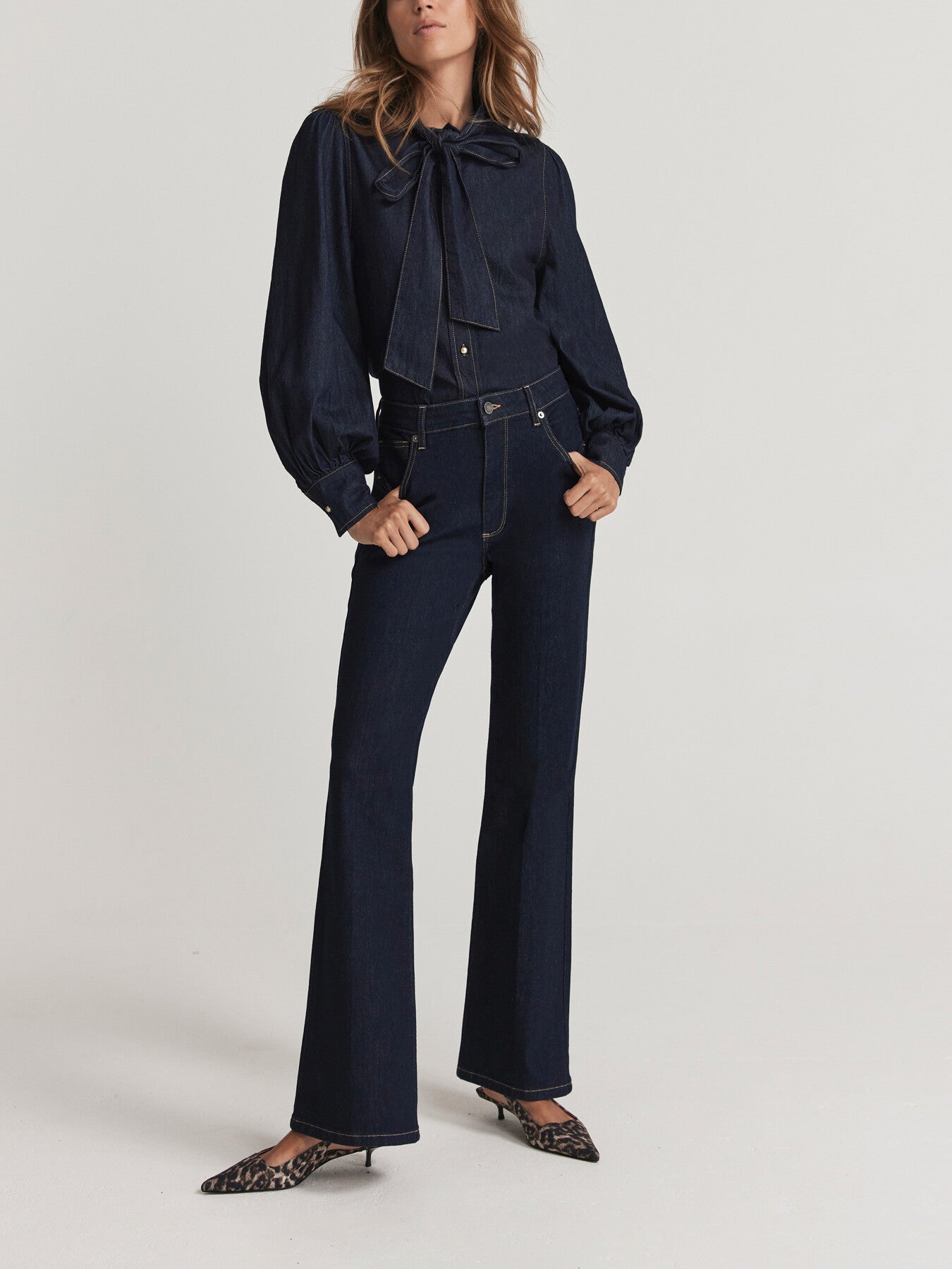 Dark Indigo Flare Jeans