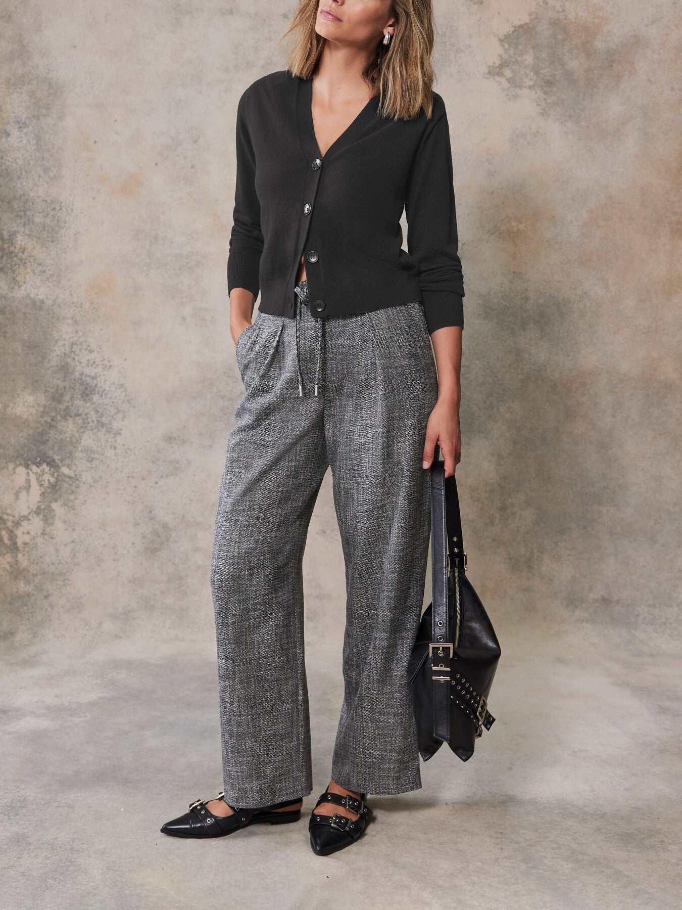 Pleated Wide Trousers