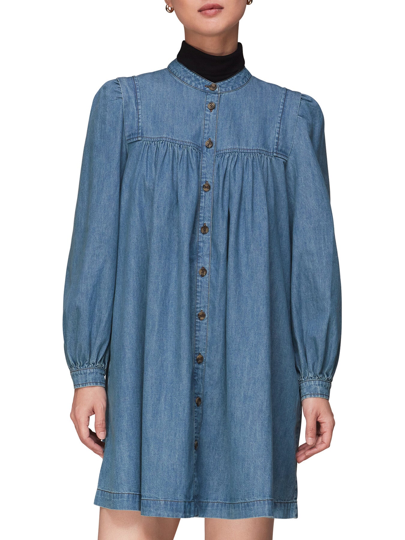 Chambray Trapeze Dress