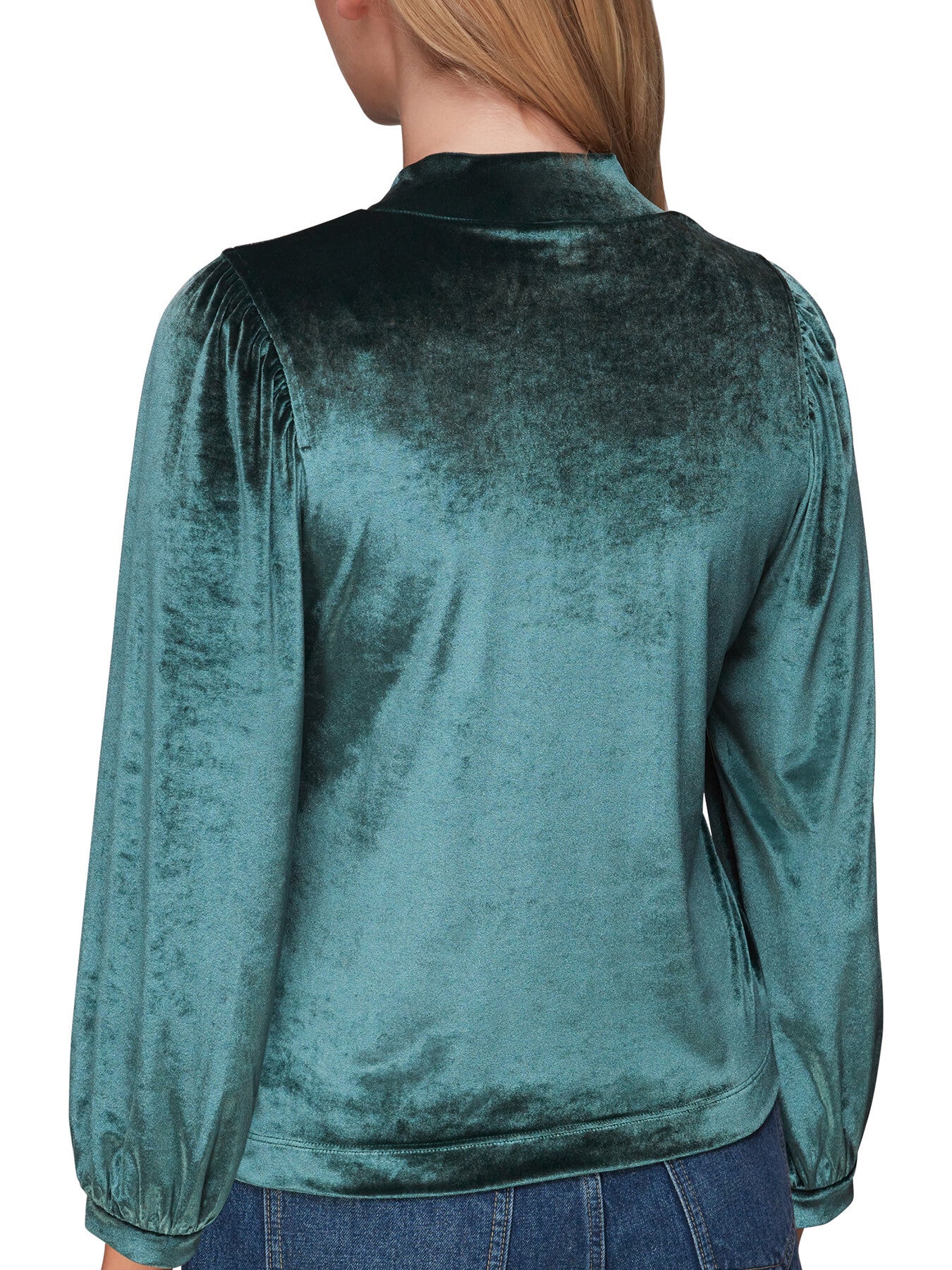 High Neck Velvet Top
