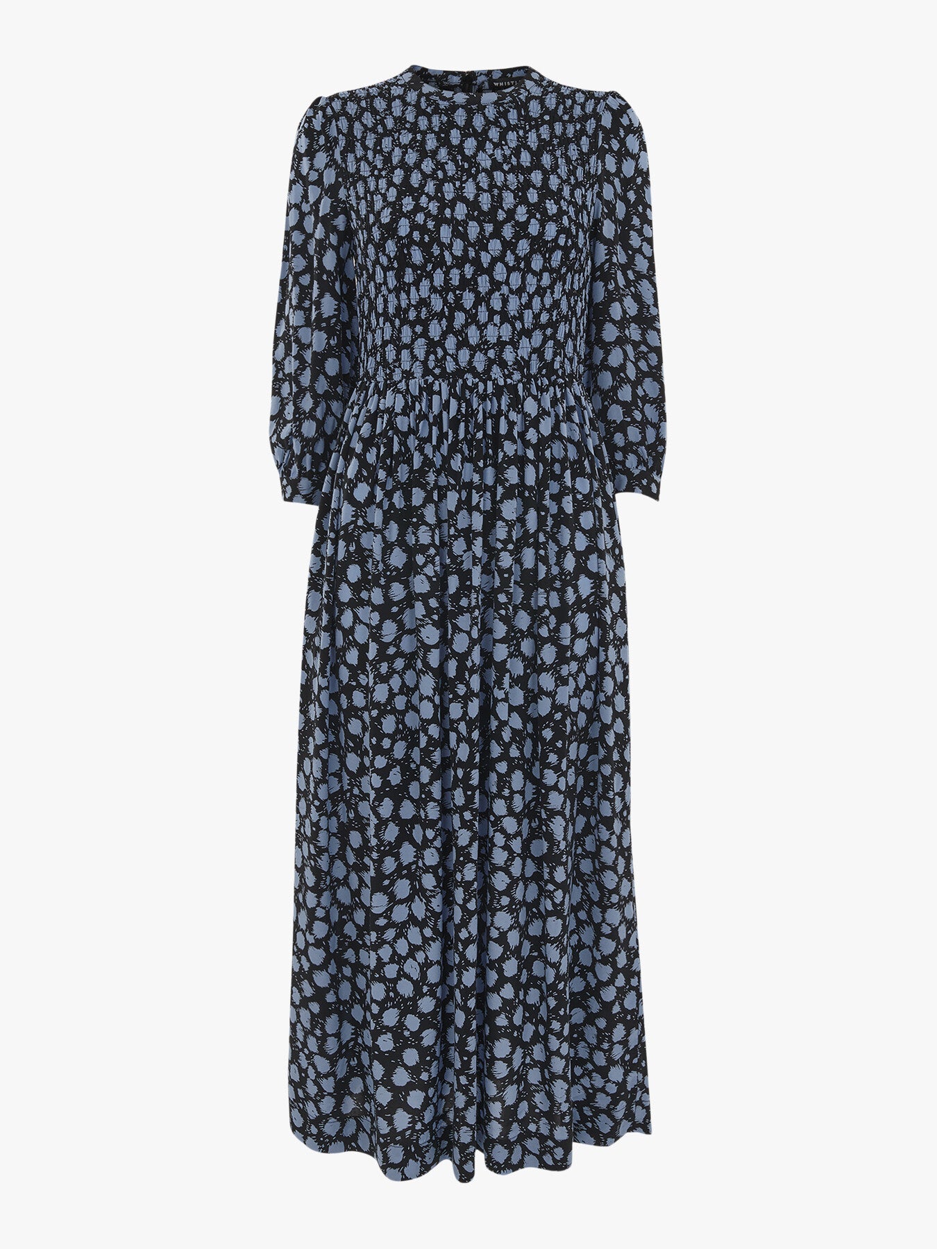 Dalmatian Shirred Midi Dress