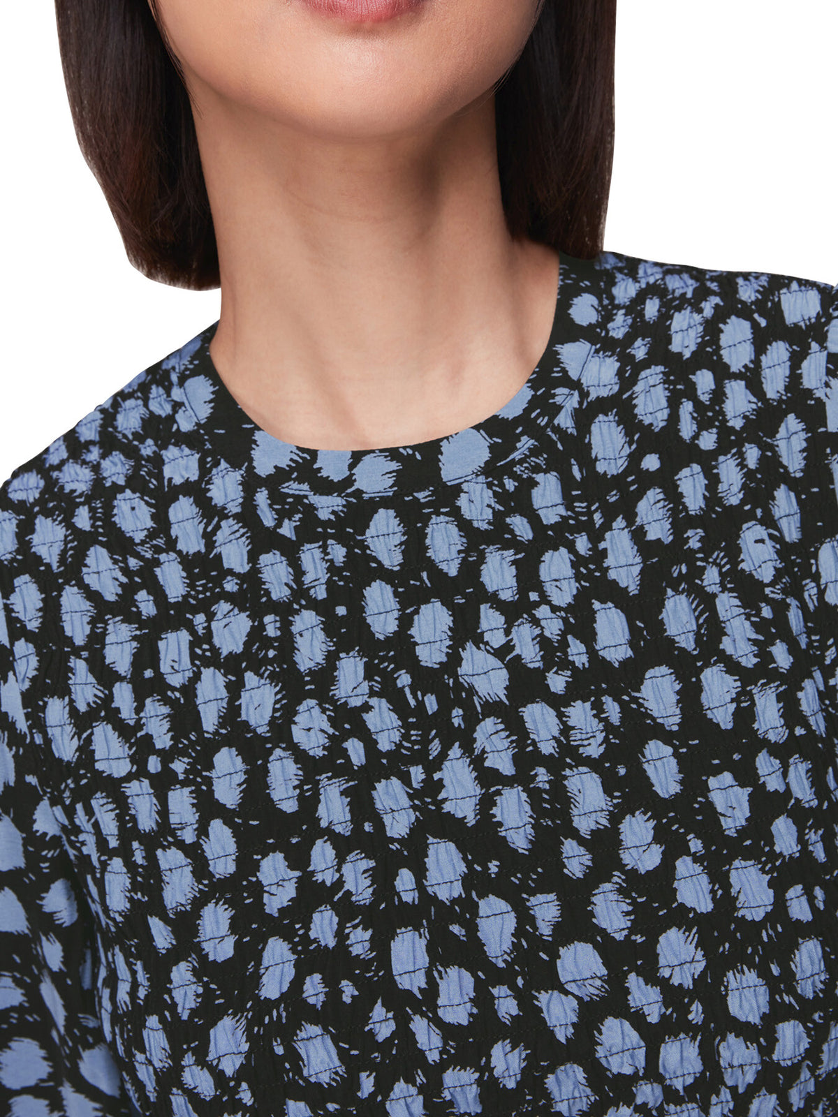 Dalmatian Shirred Midi Dress