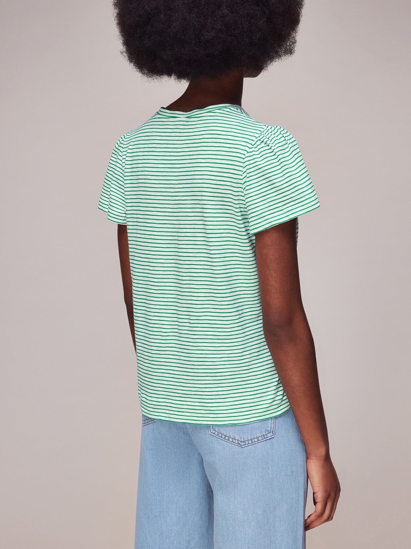 Cotton Frill Stripe T-Shirt
