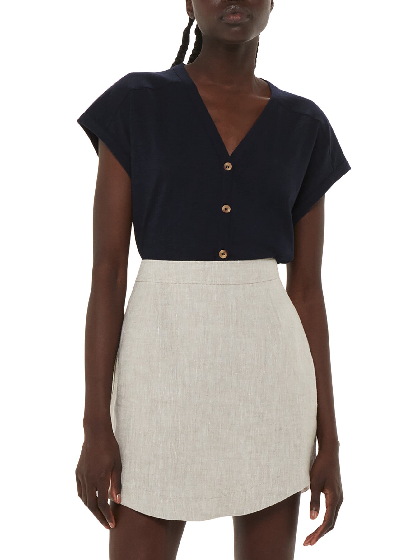 Aubrie Button Through Top