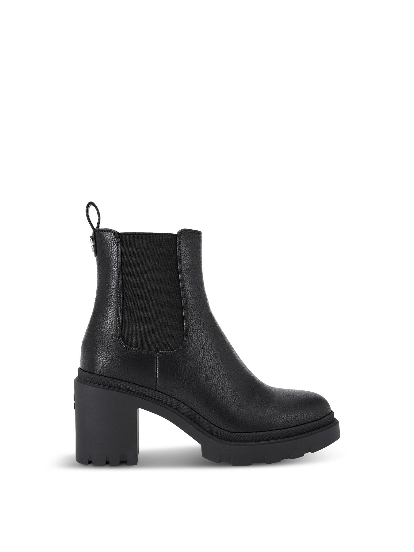 Boulder Heeled Ankle Boots Black