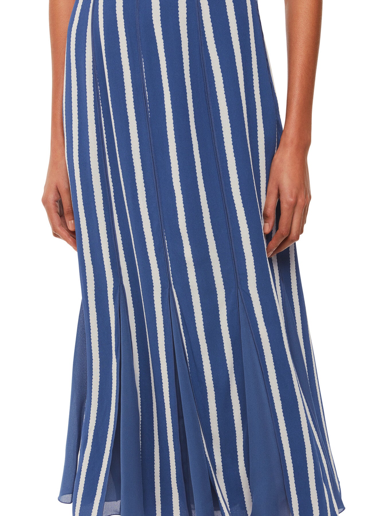 Crinkle Stripe Midi Dress