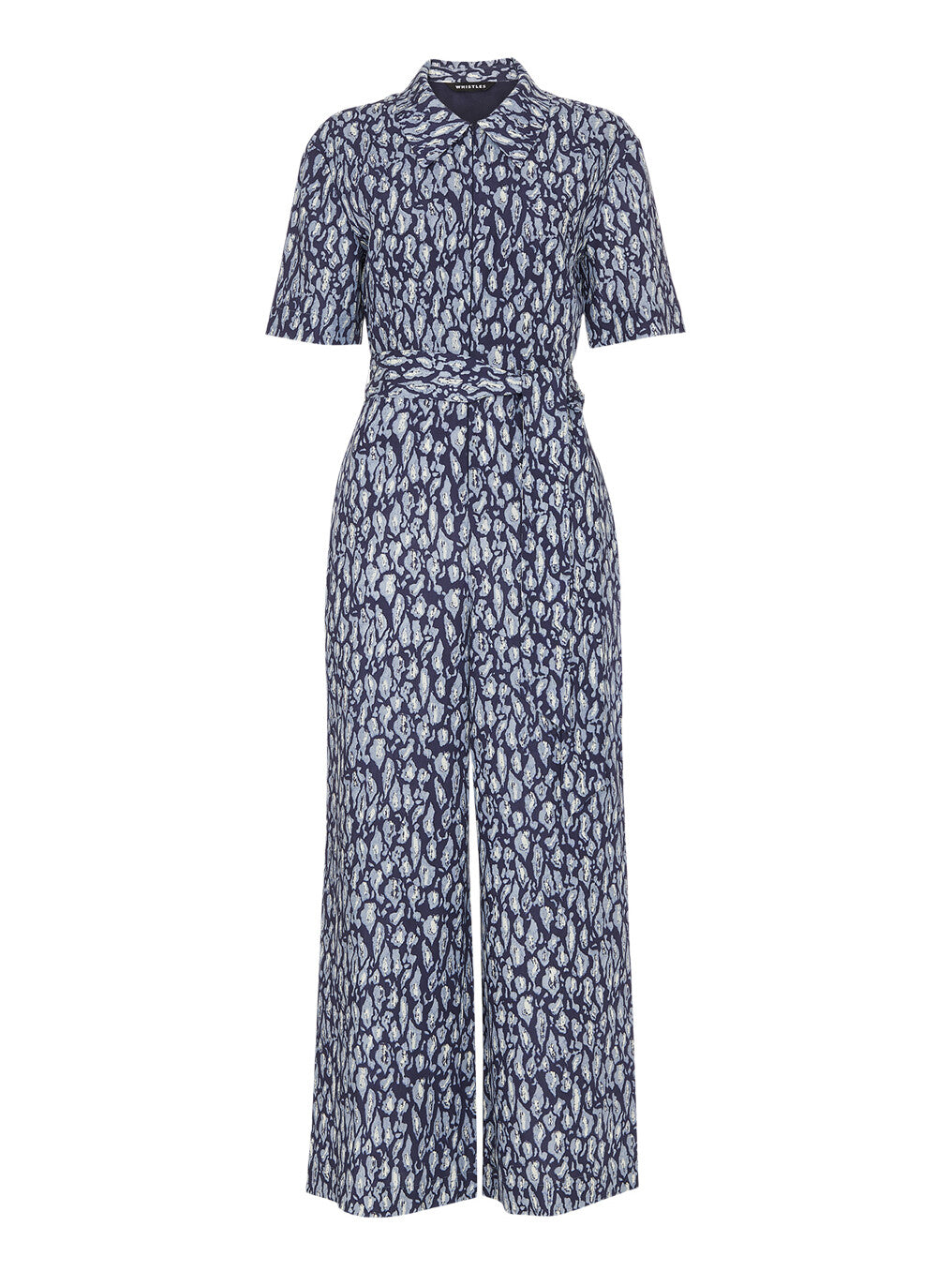 Leopard Linen Blend Jumpsuit