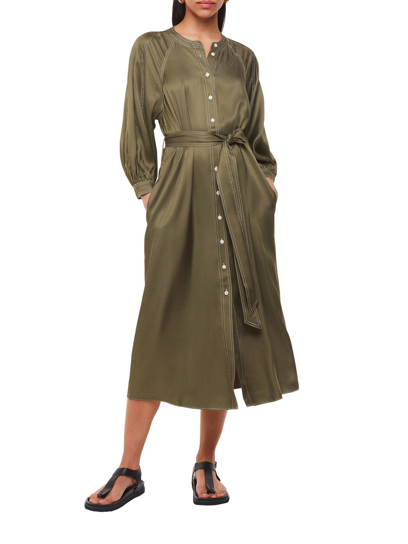 Mabel Topstitch Dress