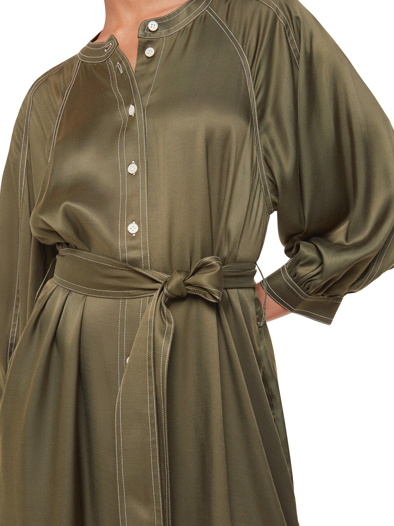 Mabel Topstitch Dress