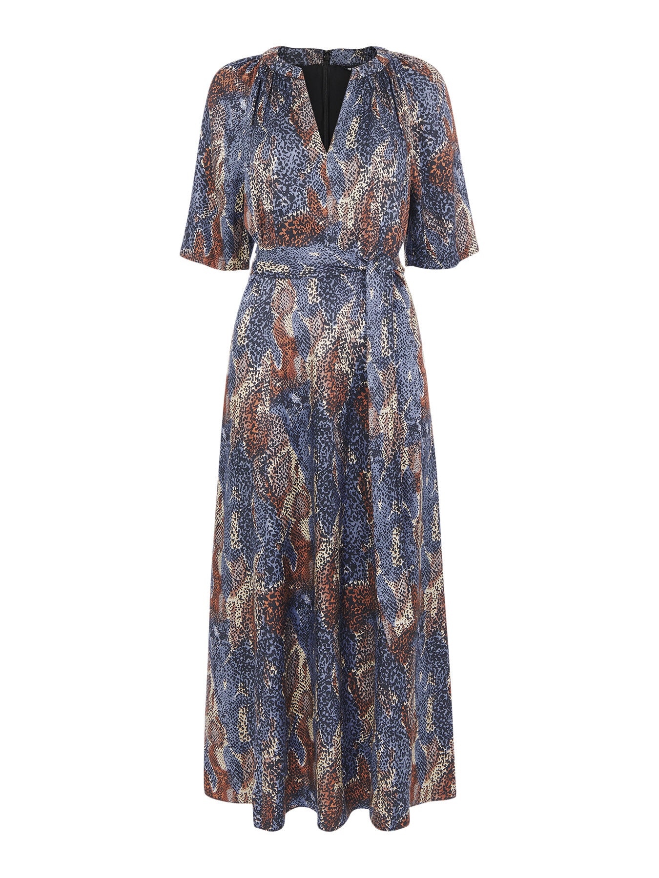 whistles python print midi dress Yellow/Multi Python Print Midi Dress | WHISTLES