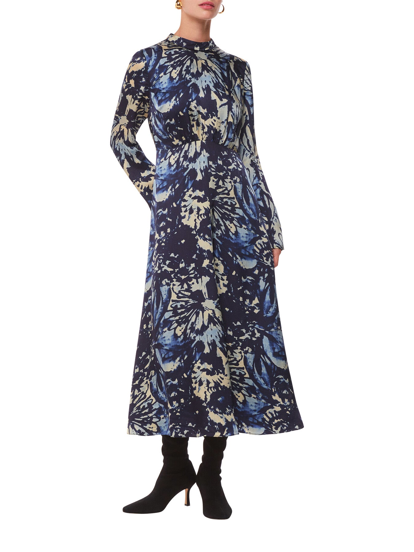 Dazzled Floral Satin Dress