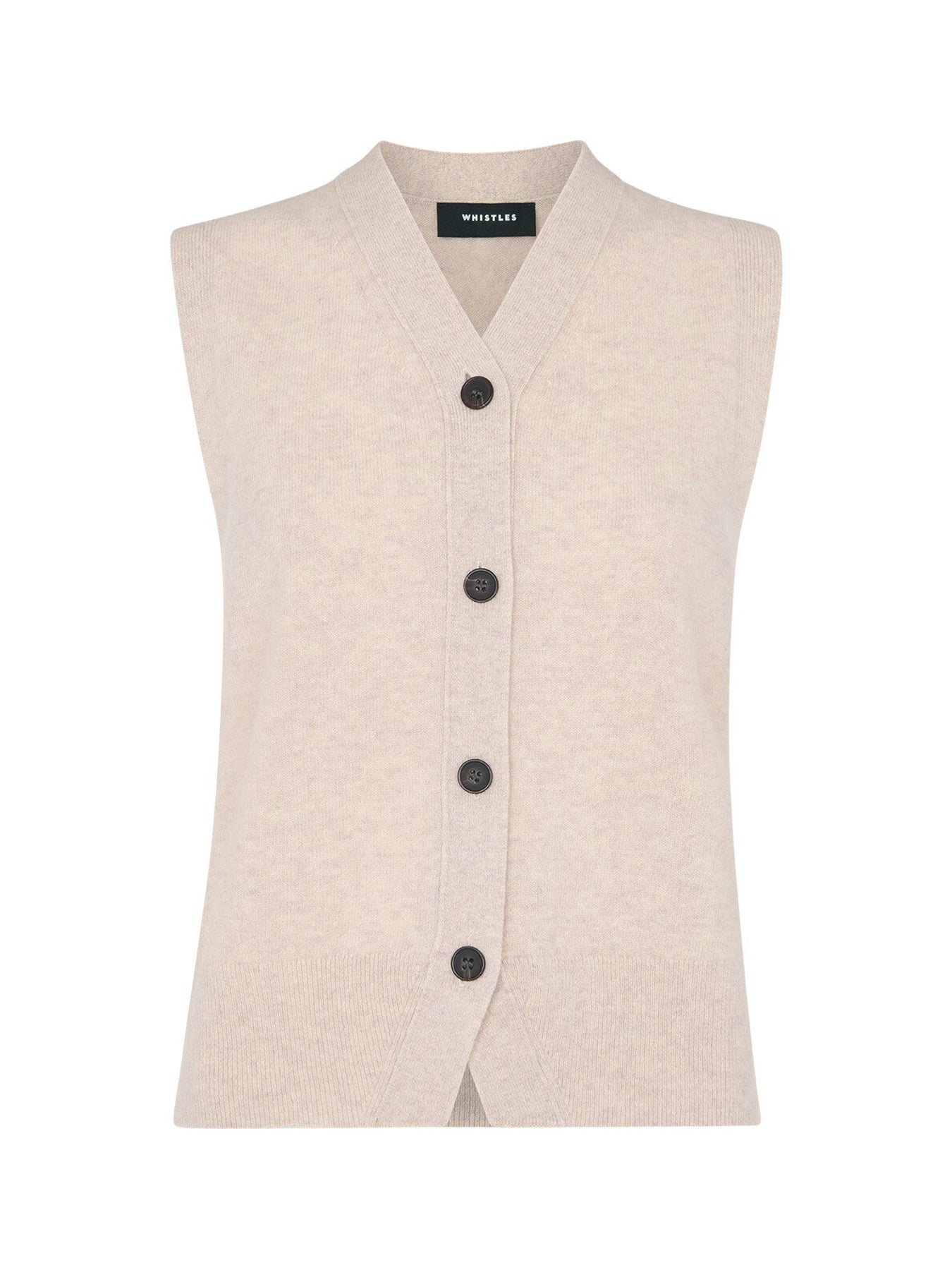 Wool V Neck Button Front Tank