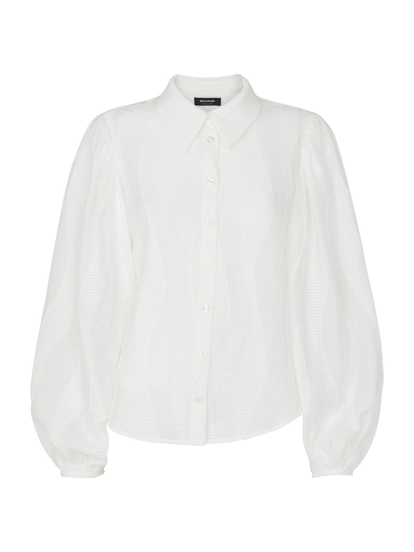 White Hannah Textured Shirt