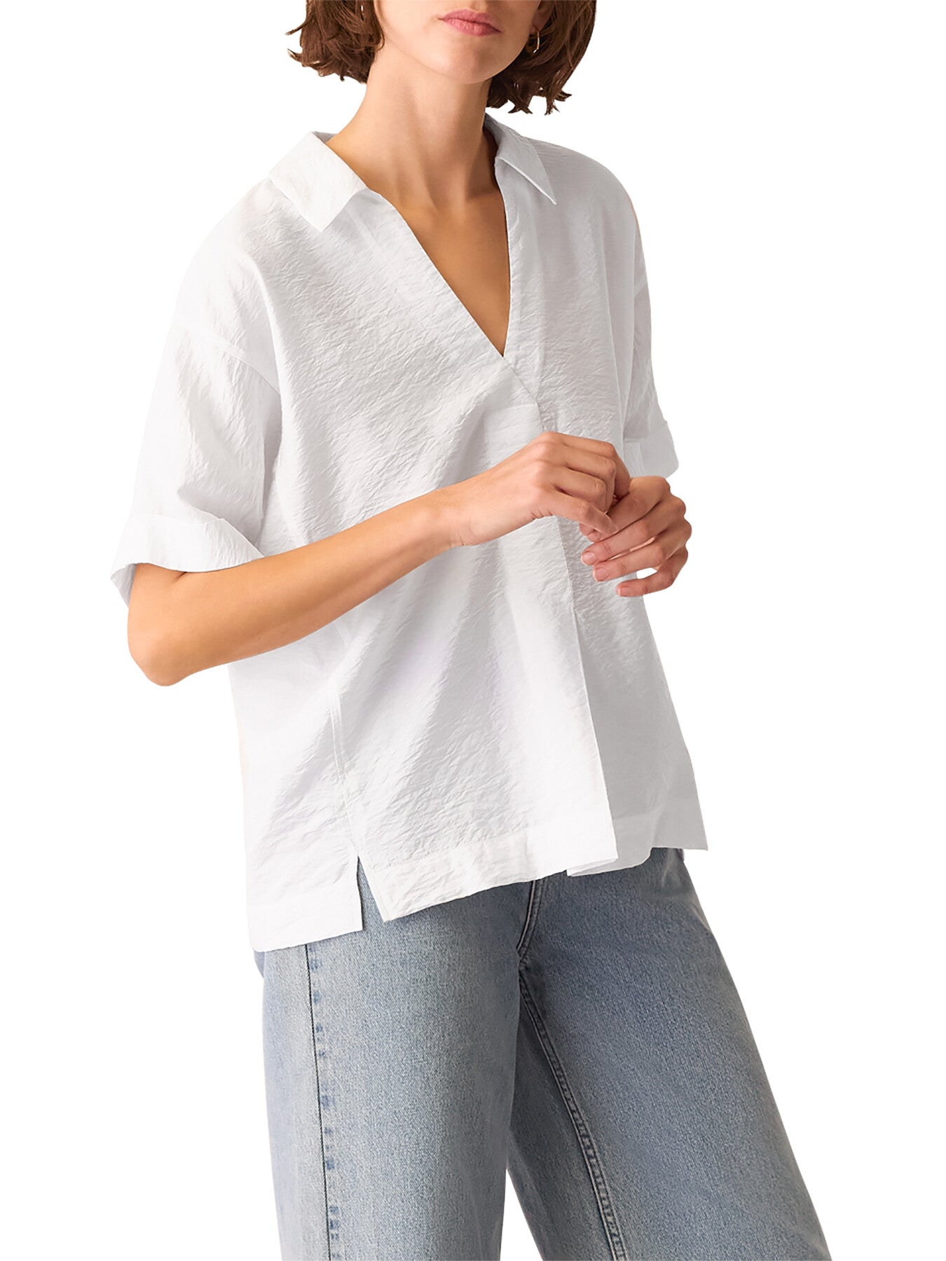 White Sasha Relaxed Shirt