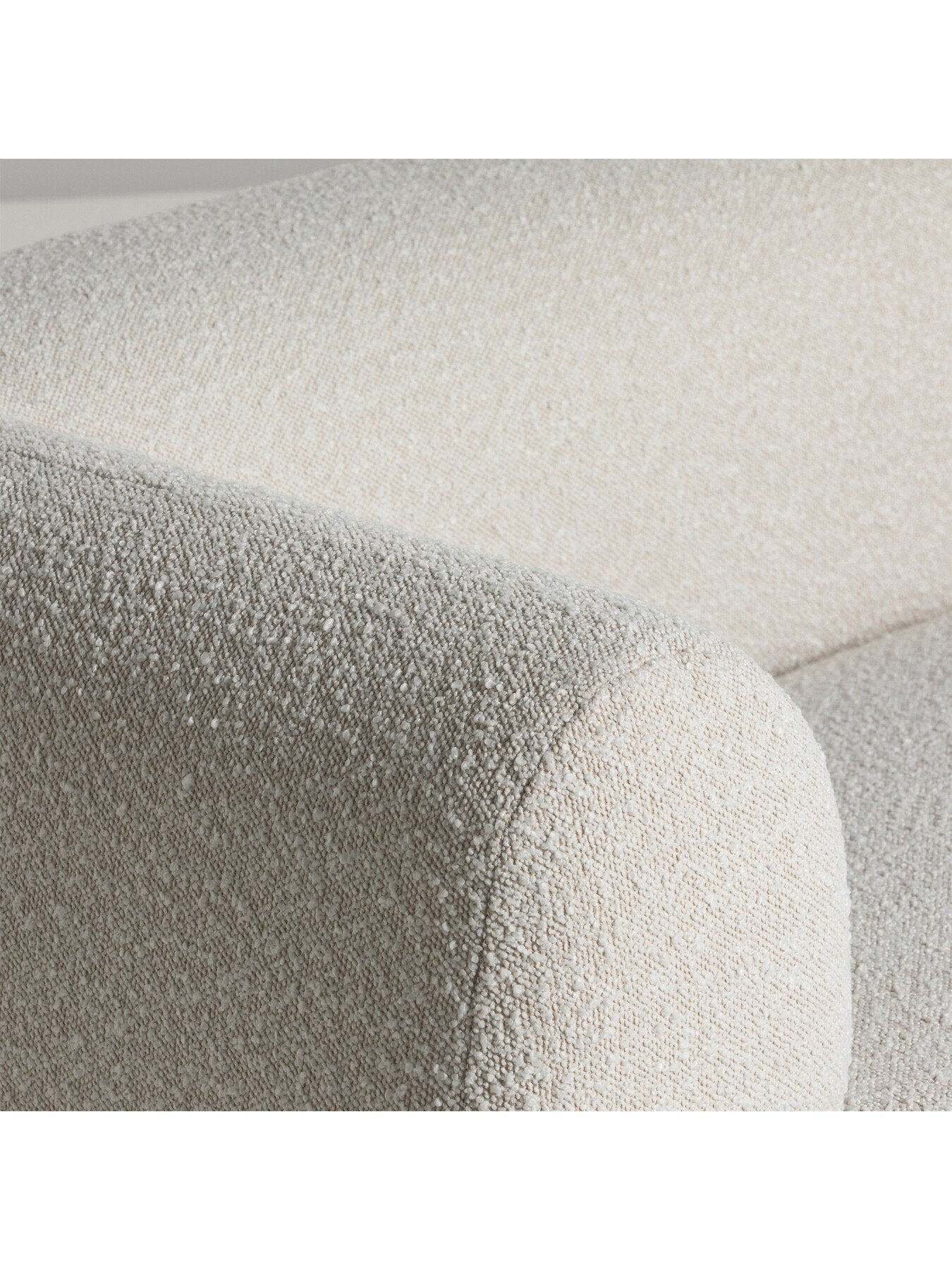 Neutral Edmonia Cream Boucle 2 Seater Loveseat