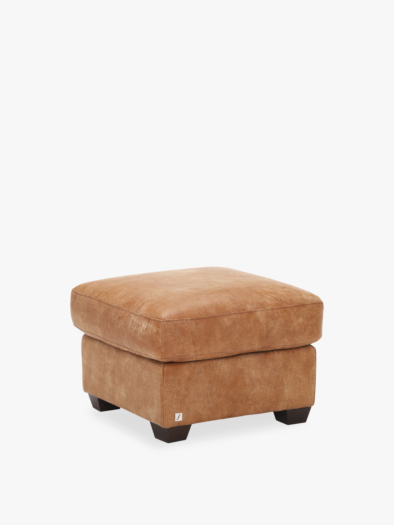 New Houston Leather Footstool