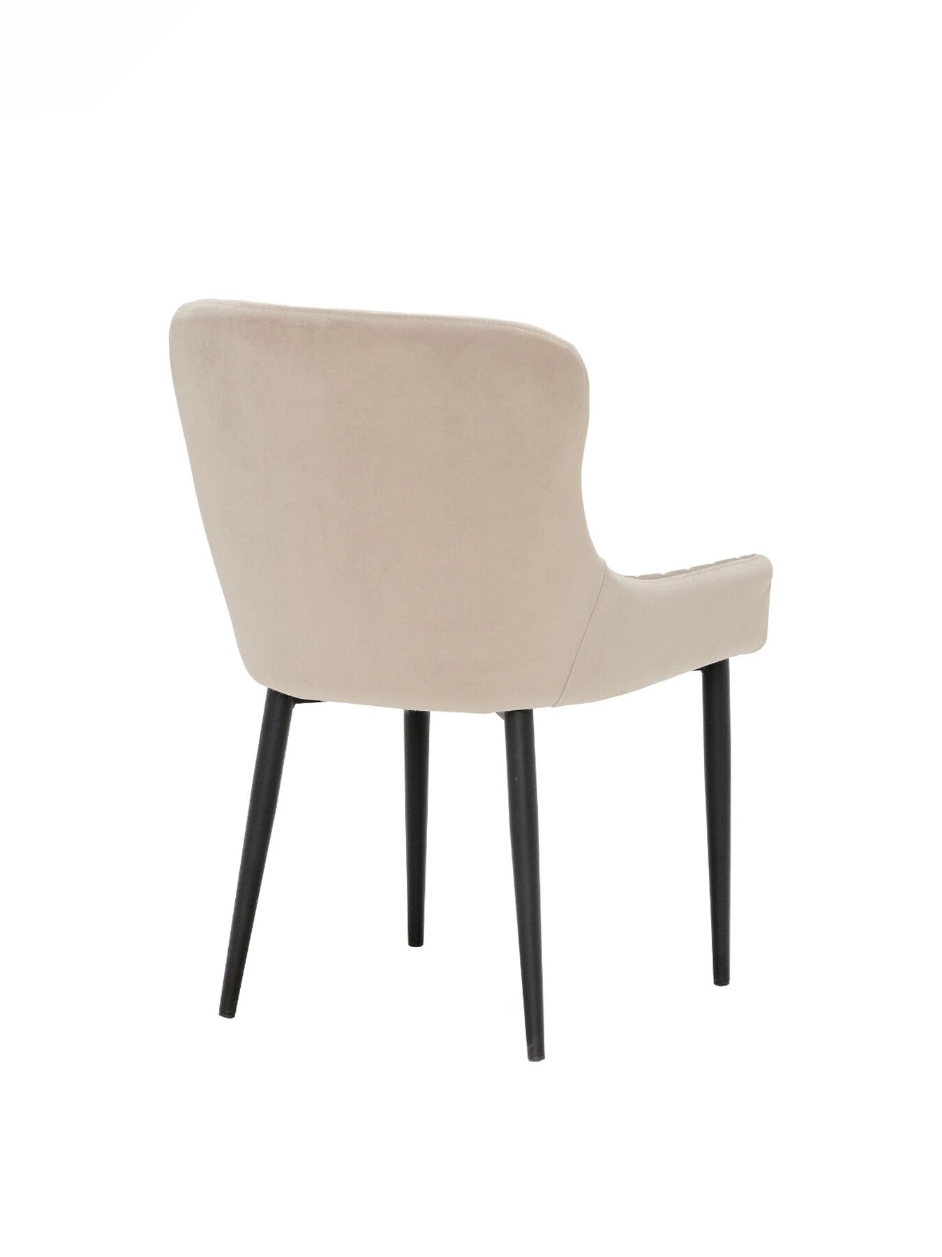 Neutral Rivington Neutral Velvet Quilted Dining Chair