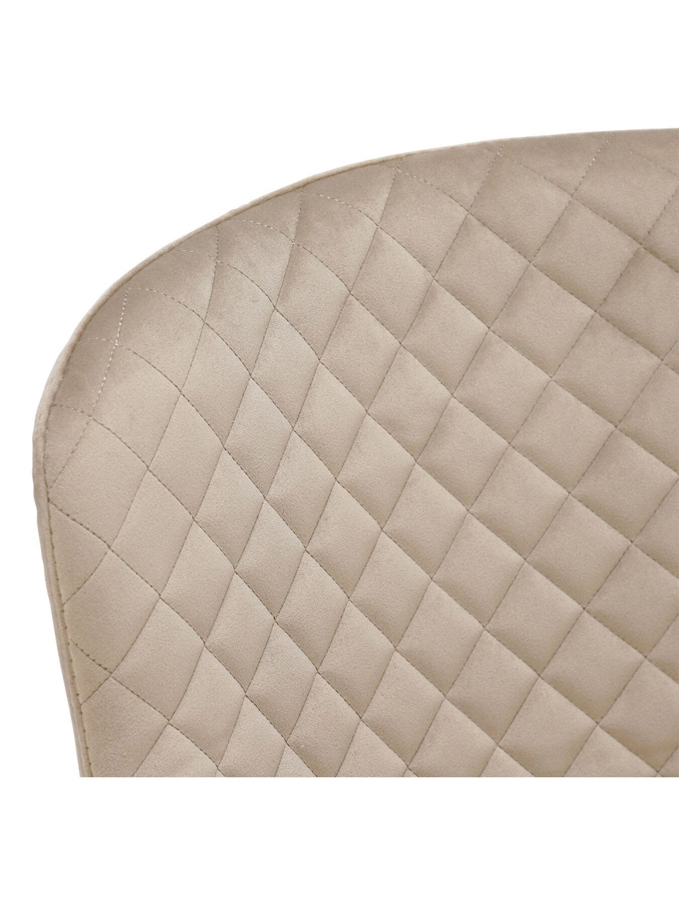 Neutral Rivington Neutral Velvet Quilted Dining Chair