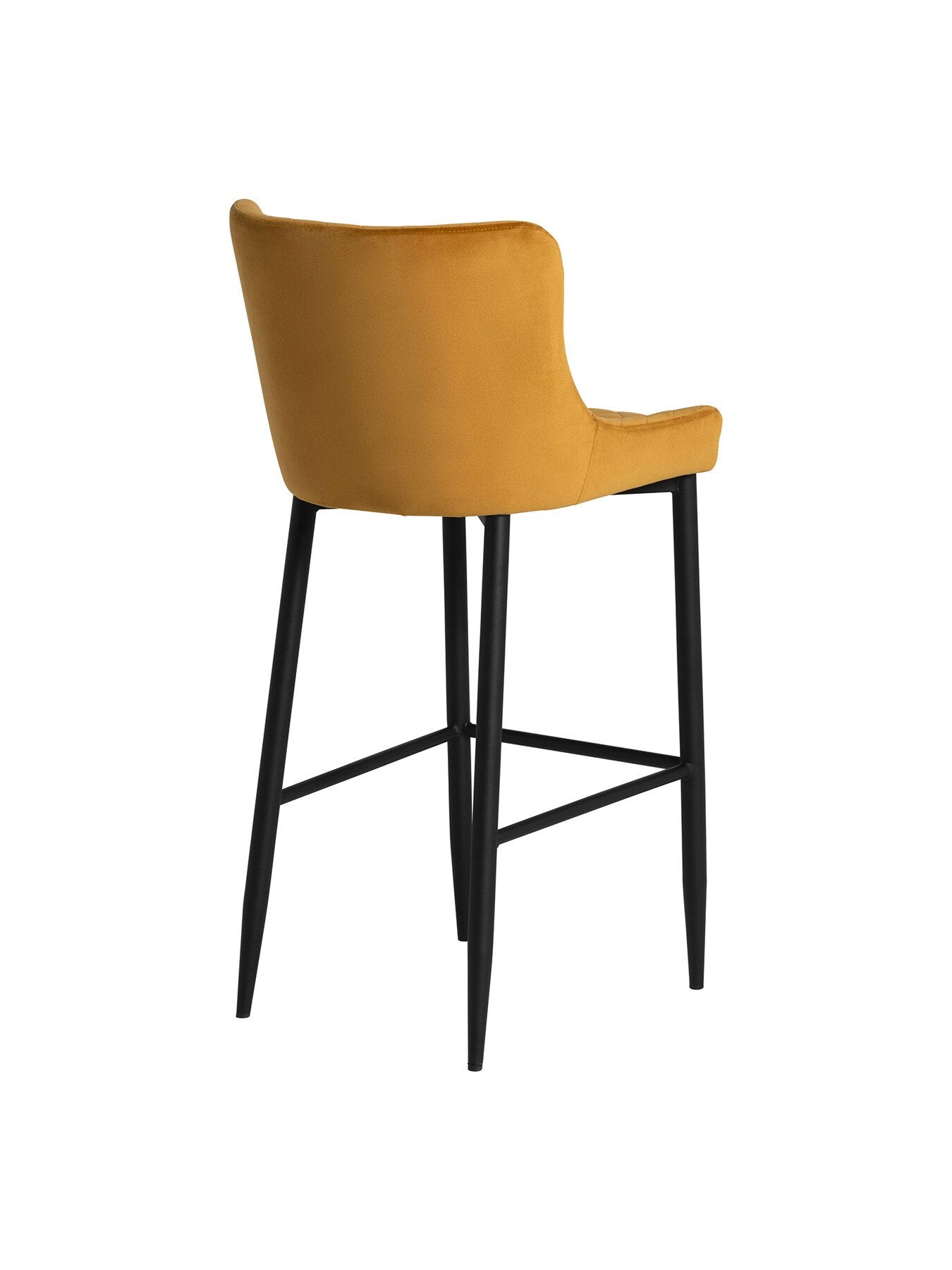 Rivington Golden Velvet Quilted Bar Stool