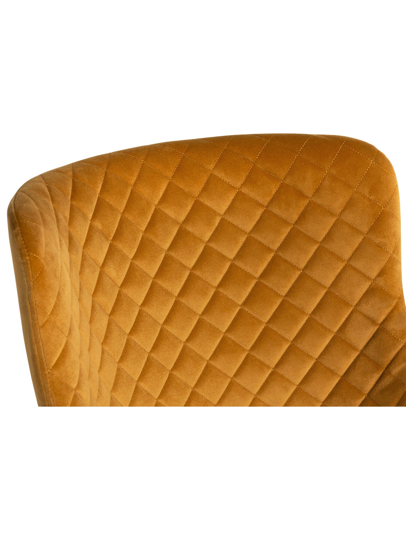 Rivington Golden Velvet Quilted Bar Stool
