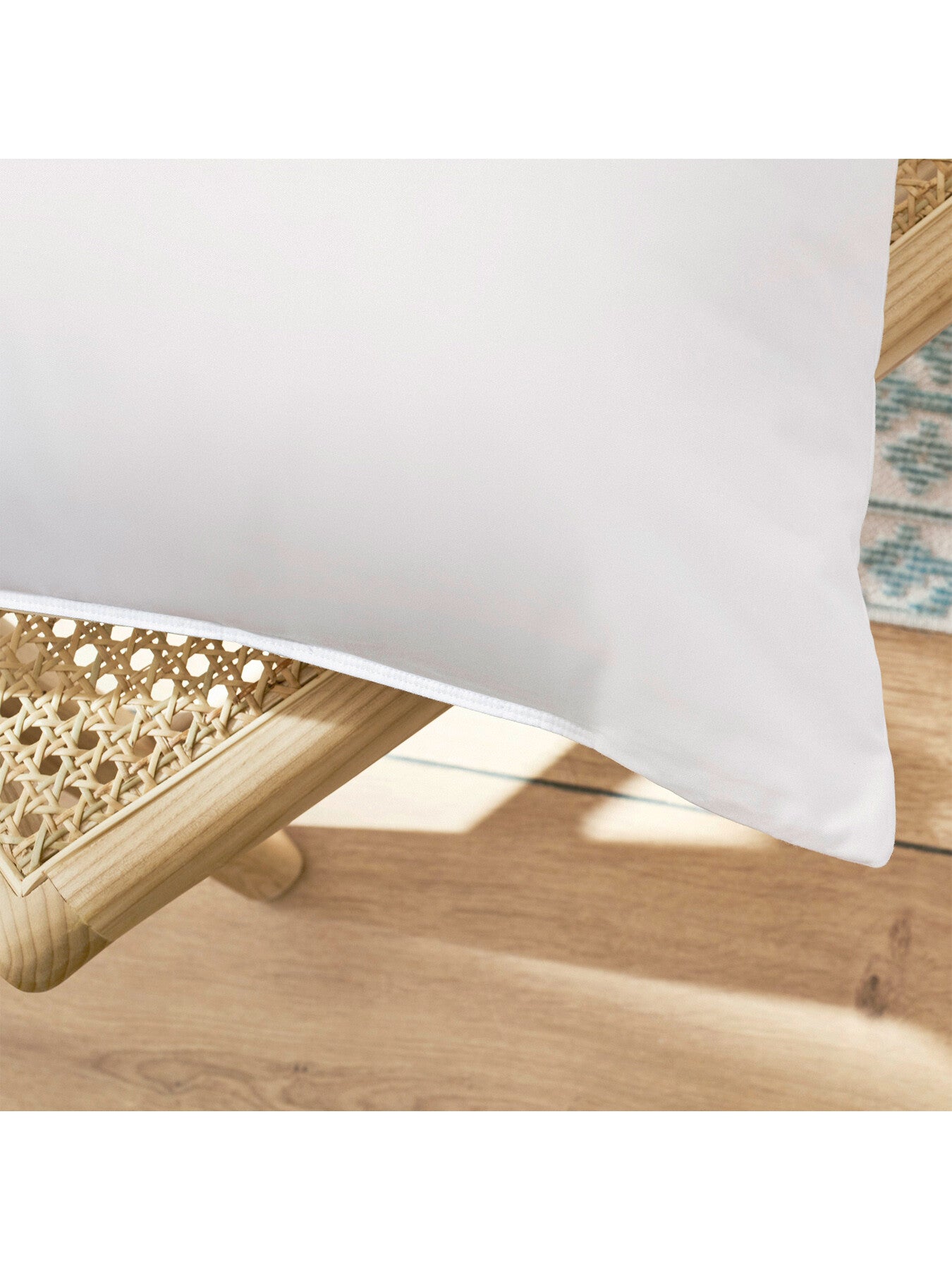 Blue Down and Feather Square Pillow Firm