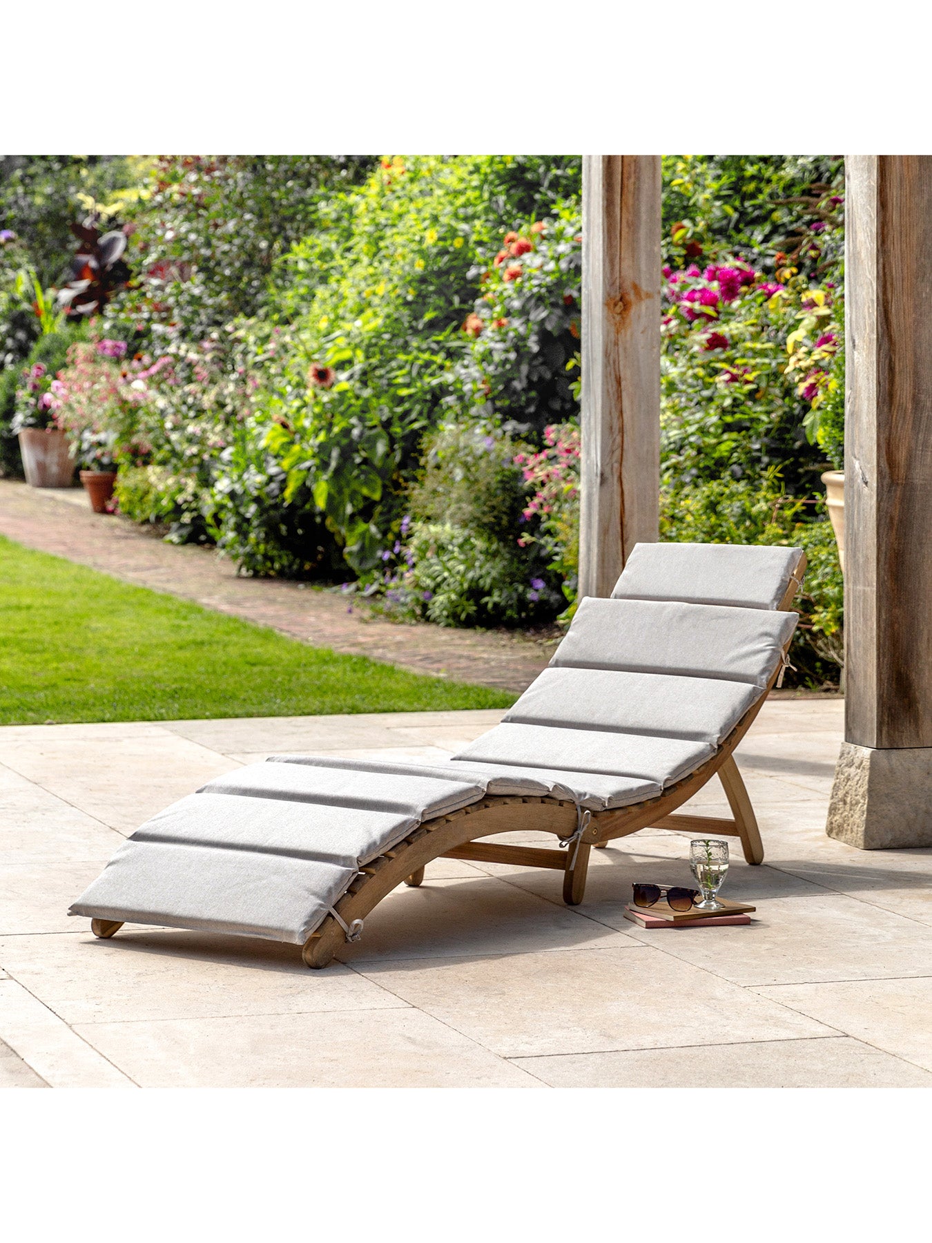 Ammos Foldaway Acacia Sunlounger