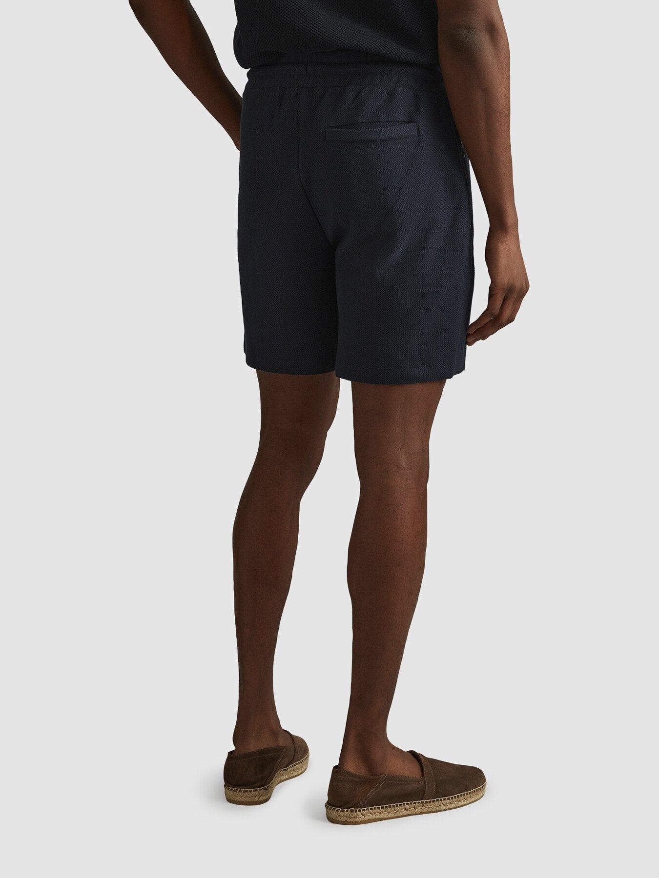 Hester Textured Cotton Drawstring Shorts