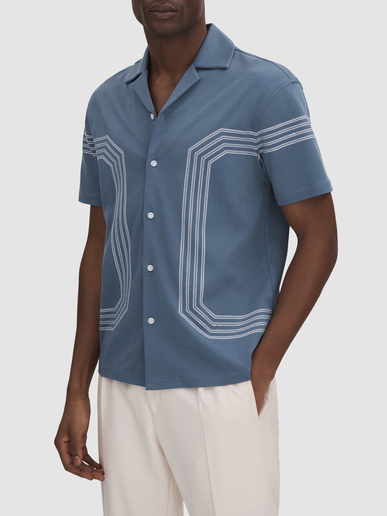Arlington Mercerised Cotton Embroidered Cuban Coll