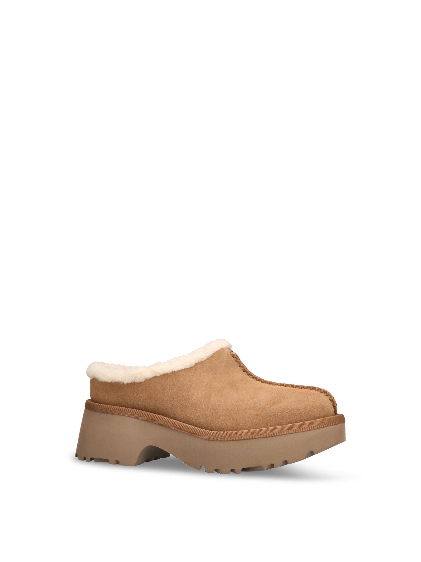 New Heights Cozy Clog Suede Slip Ons Tan