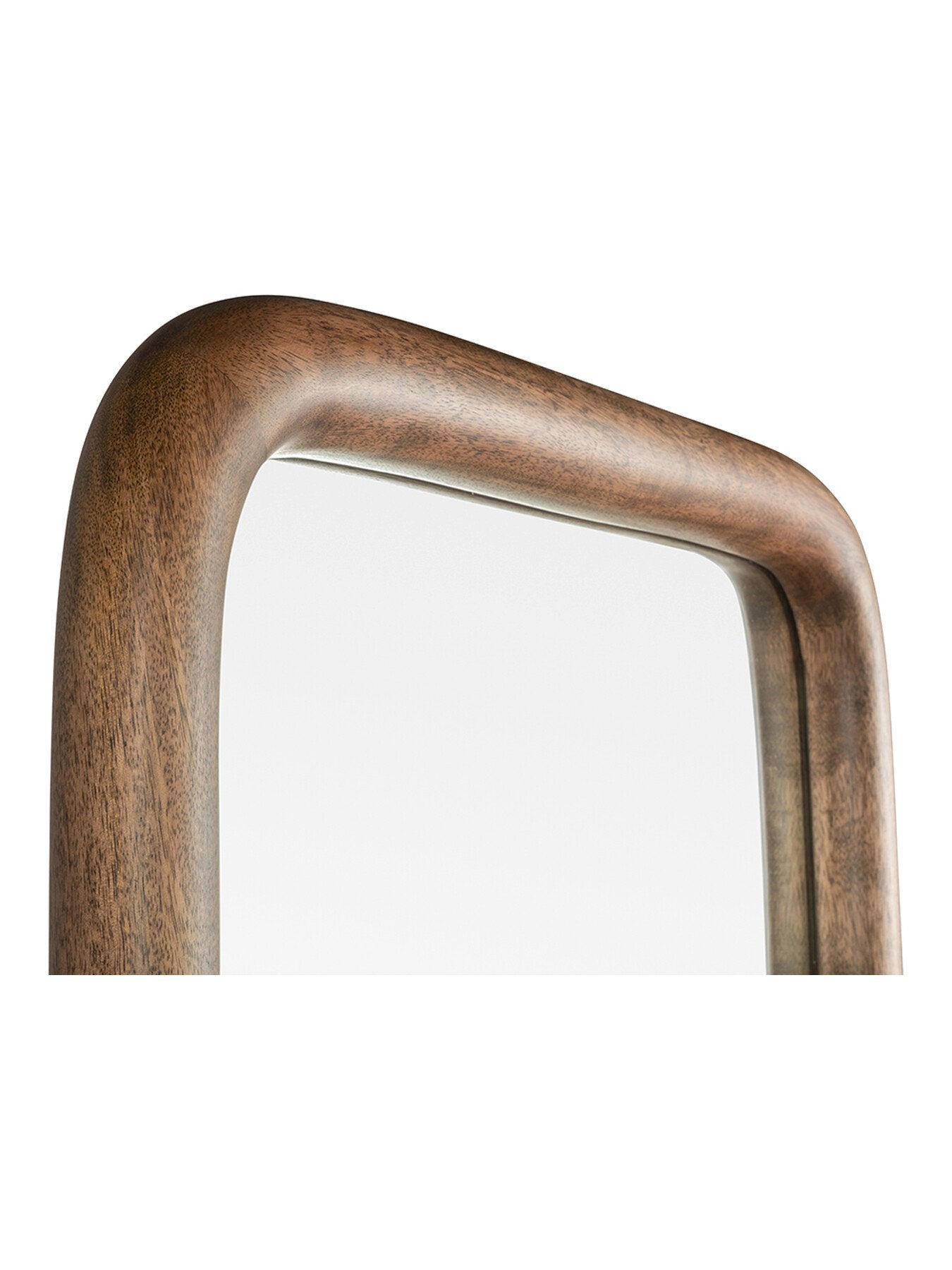 Genoa Rectangle Wooden Mirror 110x80cm Walnut Fini