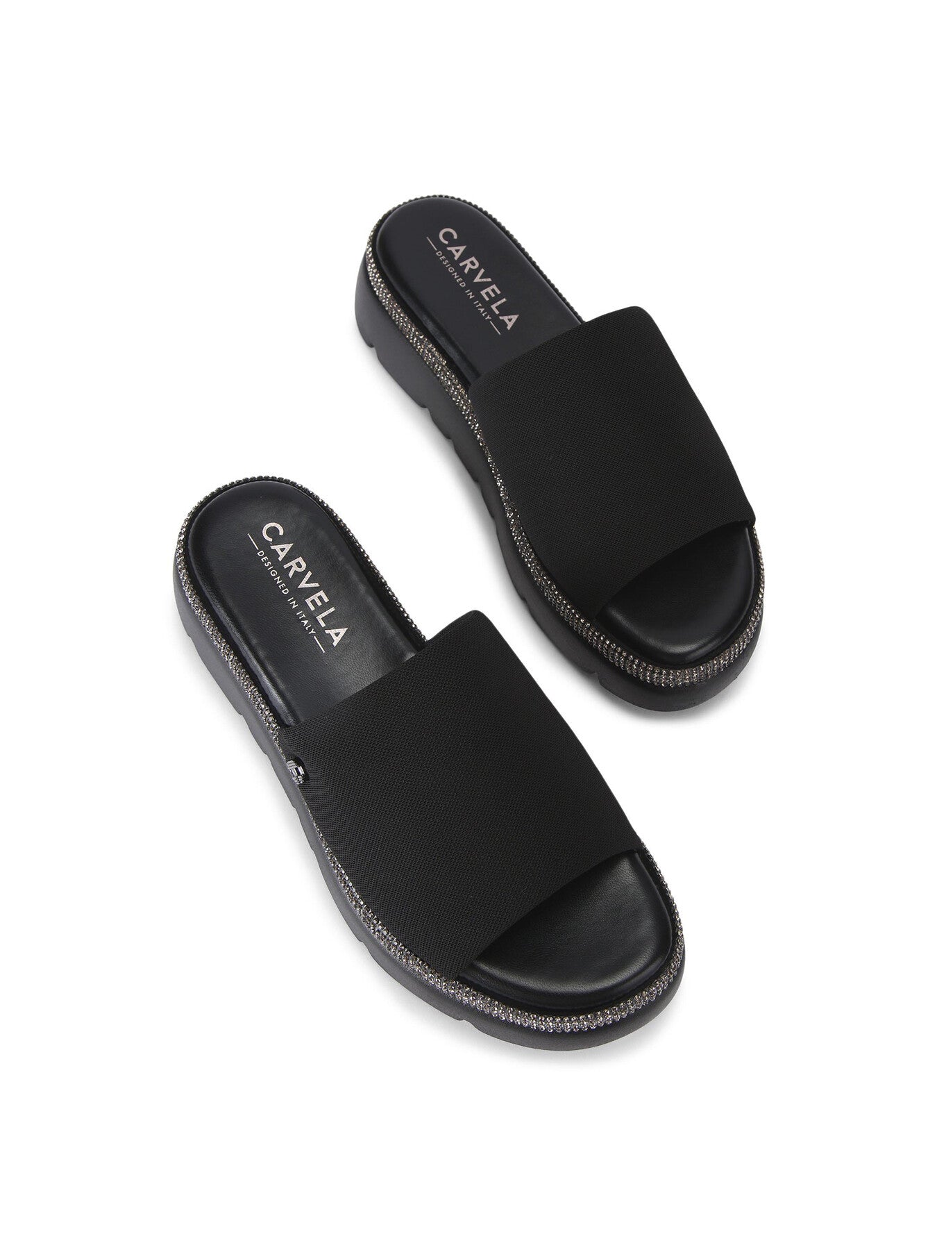 Dazzle Platform Sandals Black