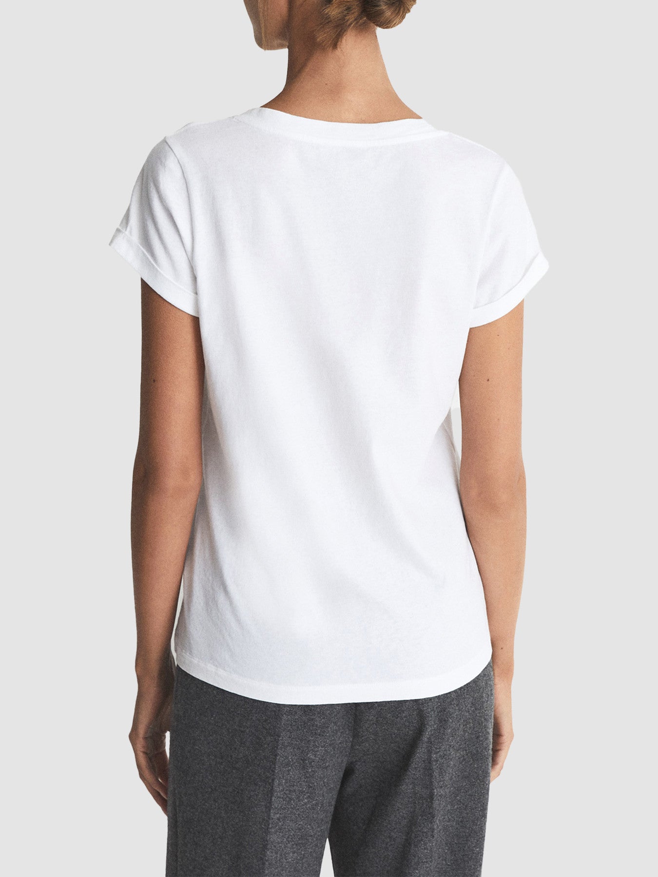 Luana Cotton-Jersey V-Neck T-Shirt